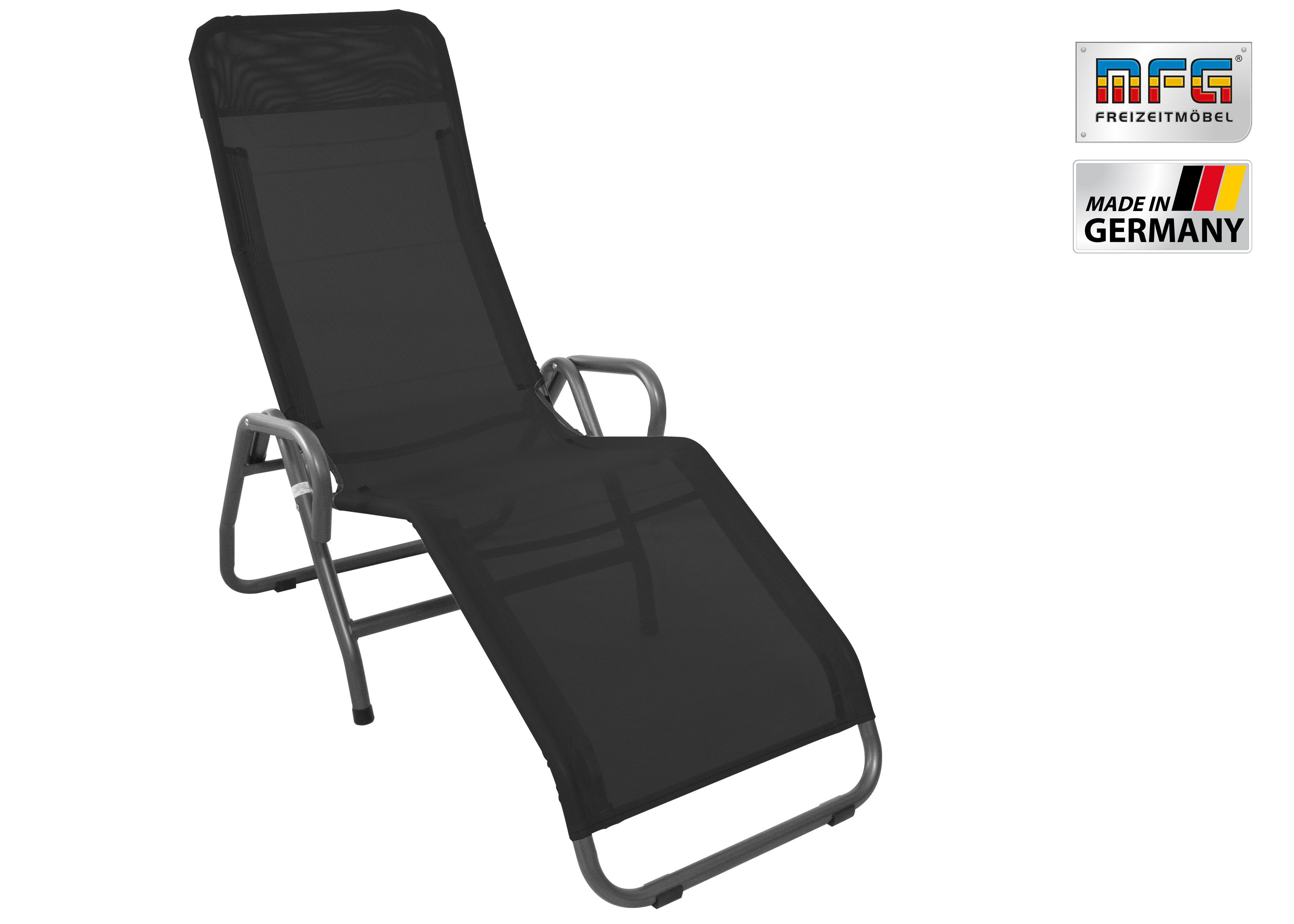 MFG Freizeitmöbel Gartenliege MFG Bäderliege "Pool 3", anthrazit/schwarz, k günstig online kaufen