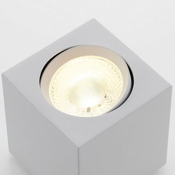 Arcchio Stehlampe Basir, LED-Leuchtmittel fest verbaut, warmweiß, Modern, Aluminium, weiß (RAL 9016), 1 flammig, inkl. Leuchtmittel