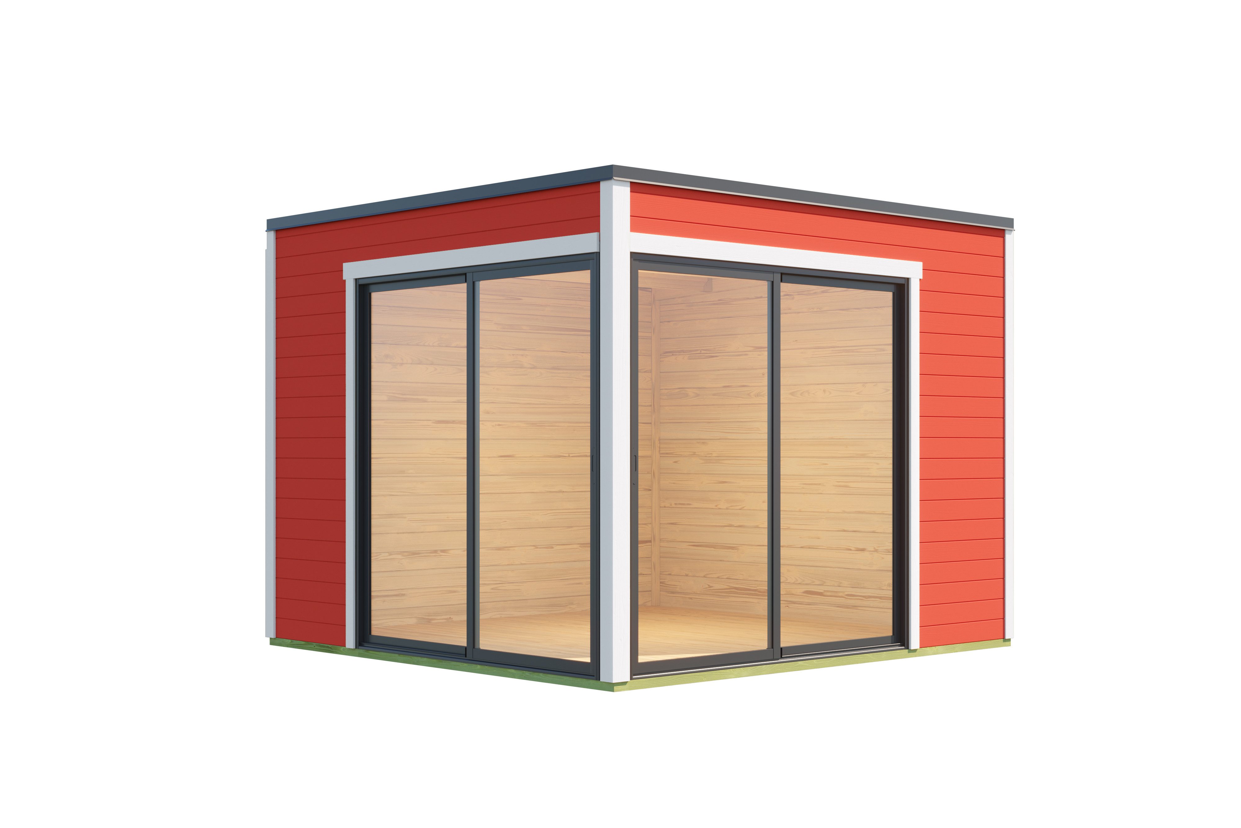 Nordic Holz Gartenhaus Palermo 3, BxT: 300x302,5 cm, mit großen Glasflächen