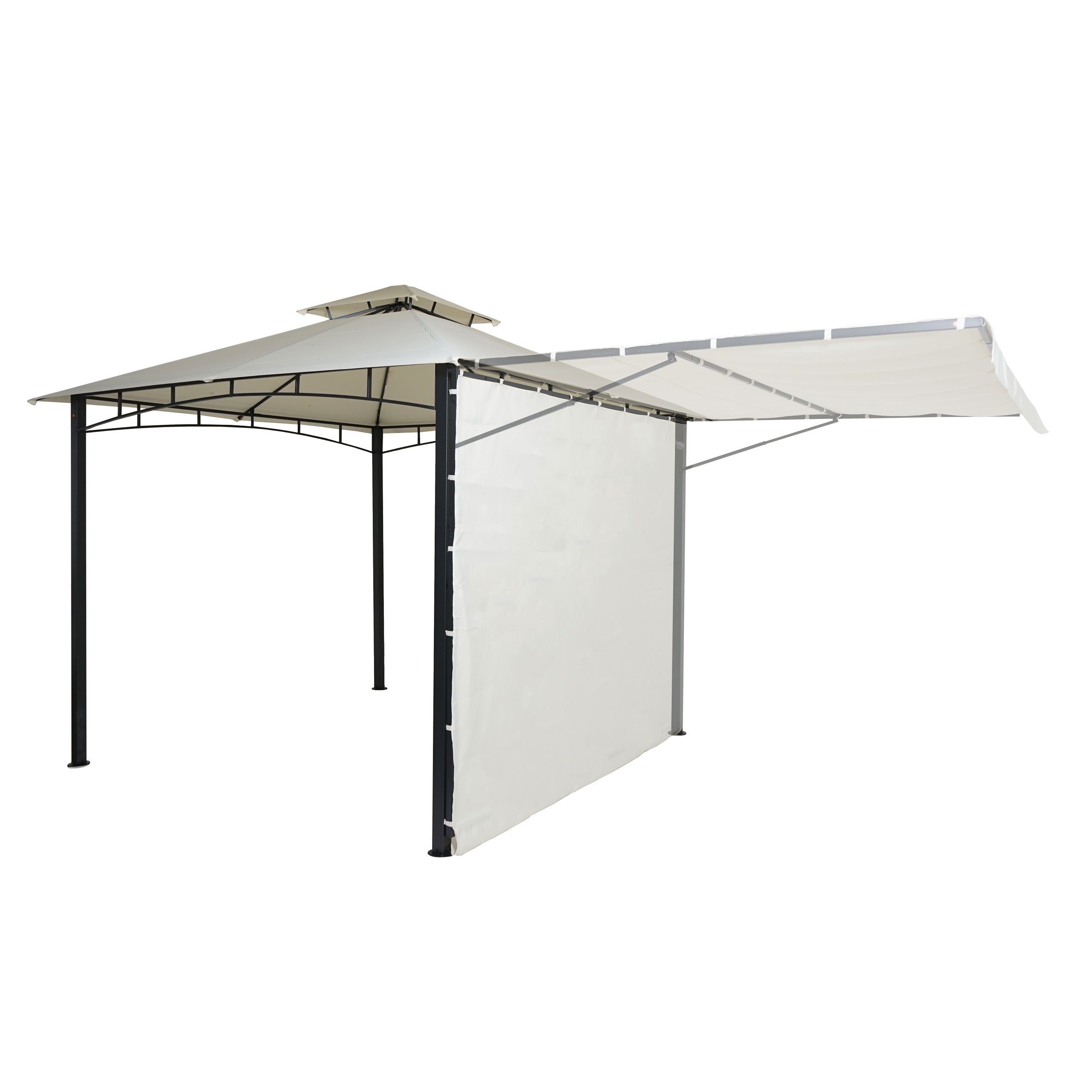 MCW Pergola MCW-F94, Bewegliche Seitenwand, Mit Wasserablaufösen