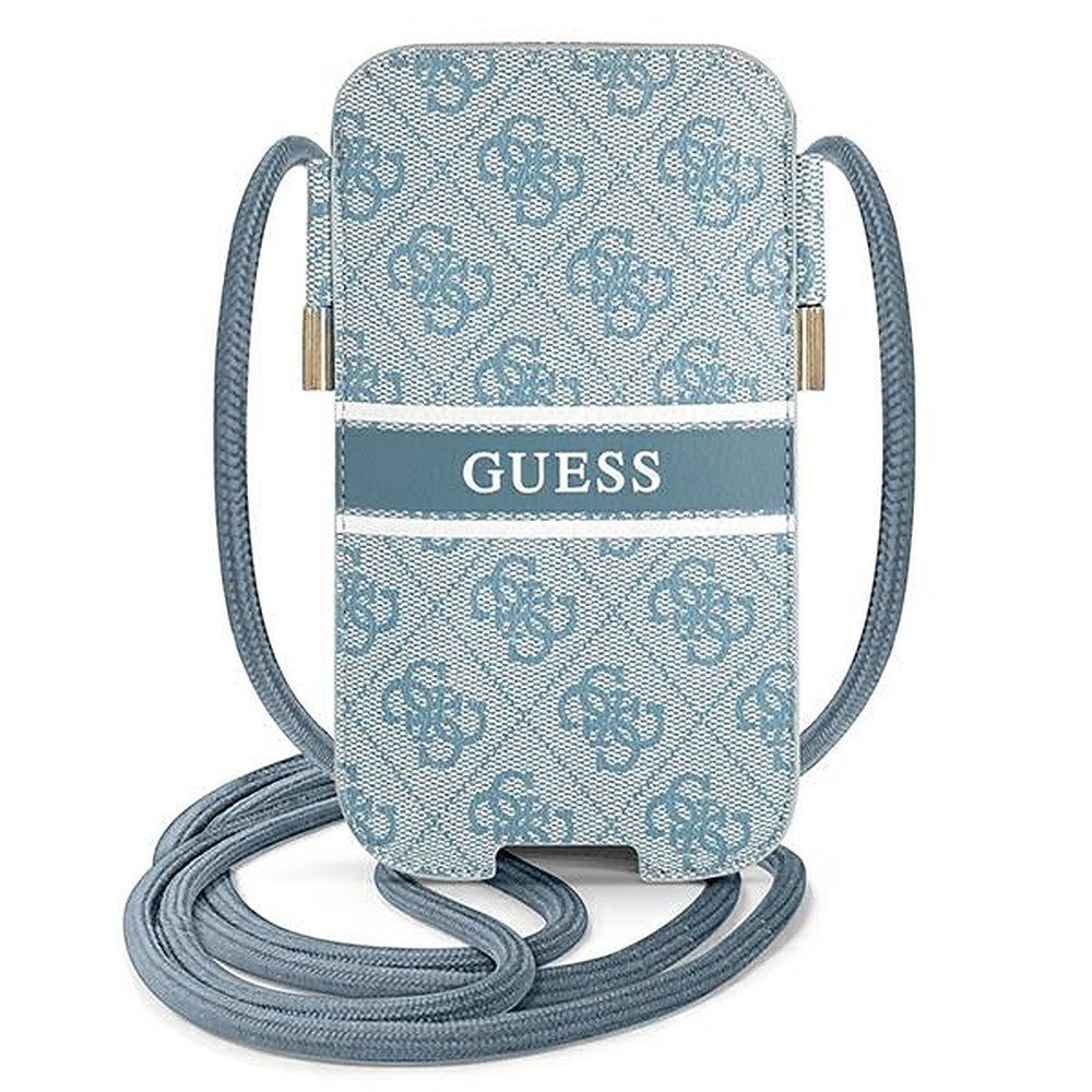Guess Handtasche Handytasche Umhängetasche Schultertasche (Spar-Set, 1-tlg., 18 x 10, 5 cm elegant), 4G Logo-Print, Kunstleder, Schulterkordel