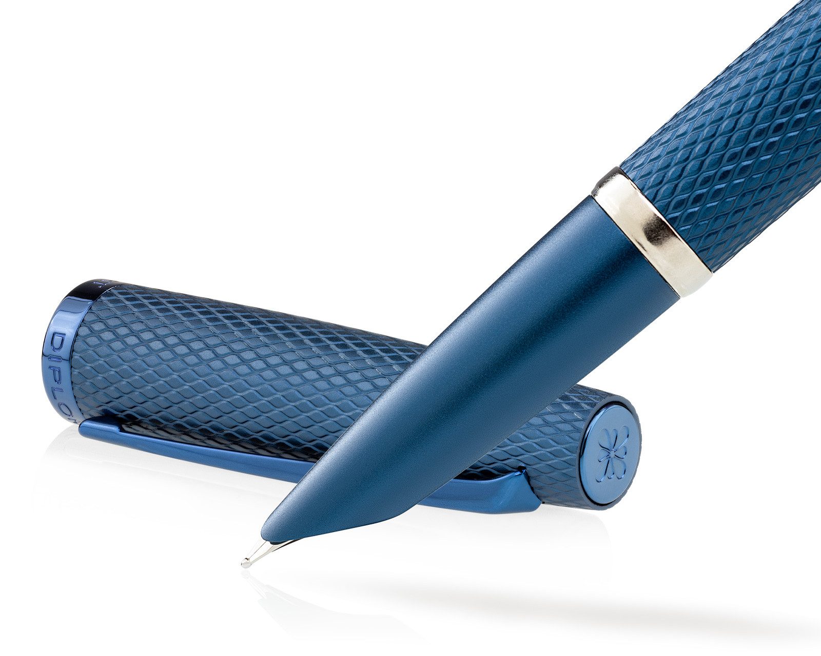 DIPLOMAT Füllfederhalter Füllhalter Diplomat Viper blau guillochiert F-M