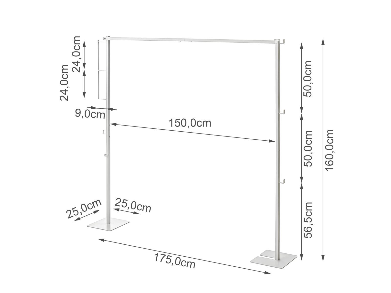 Yamazaki Wäscheständer "Tower" Design Kleiderständer 175x160x25cm, günstig online kaufen