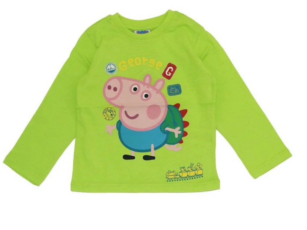 Peppa Pig Langarmshirt Peppa George in verschiedenen Farben und Größen