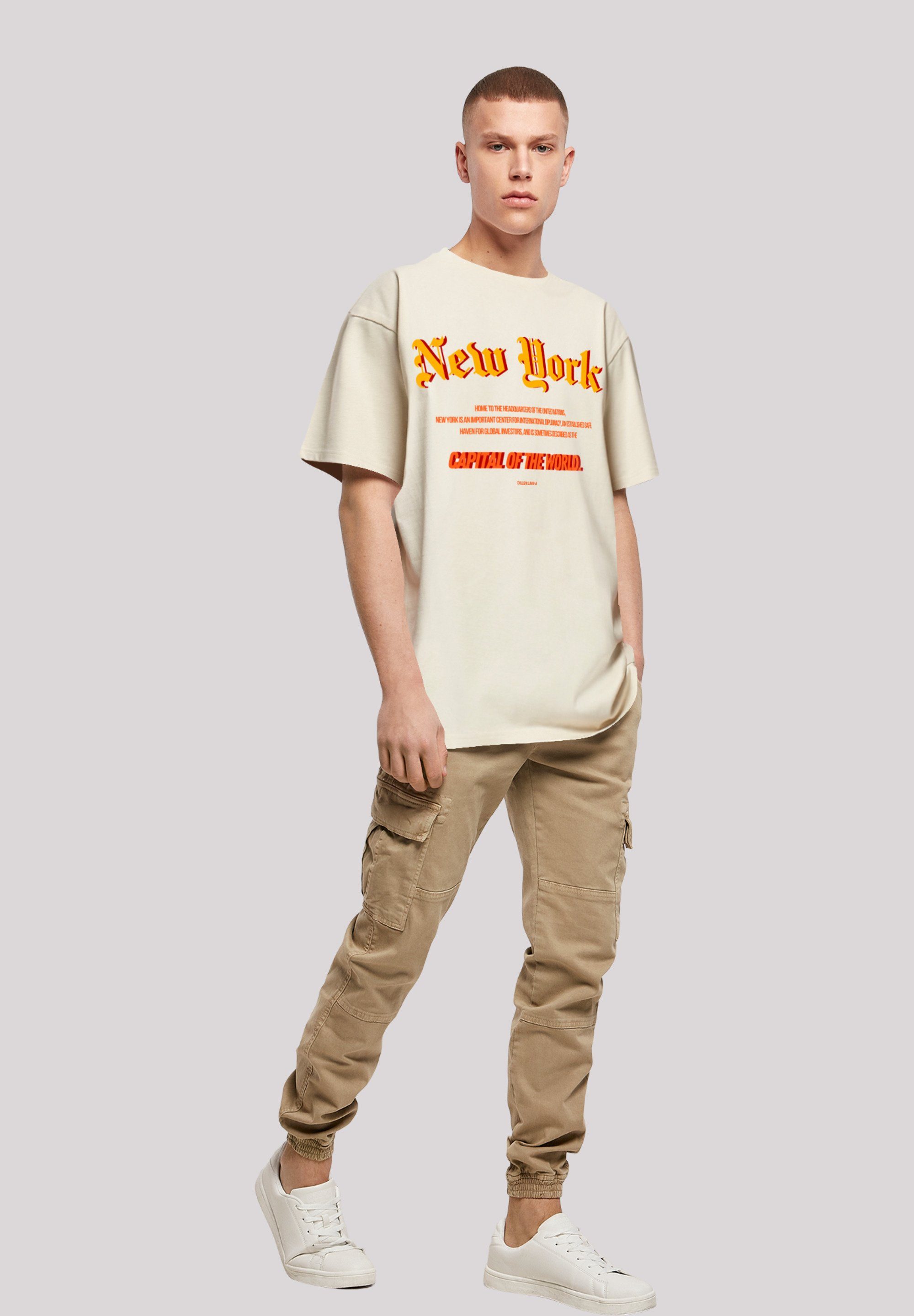 T-Shirt TEE sand OVERSIZE York F4NT4STIC New Print
