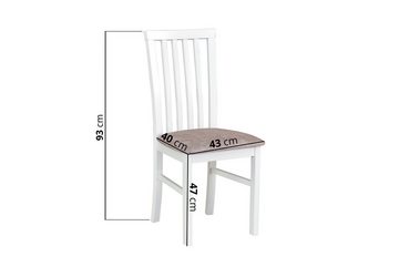 MOEBLO Stuhl MILOS 1 (Esszimmerstuhl Polsterstühle, Holzstühle, Esszimmerstühle, Massivholz), (BxHxT): 43x93x40cm