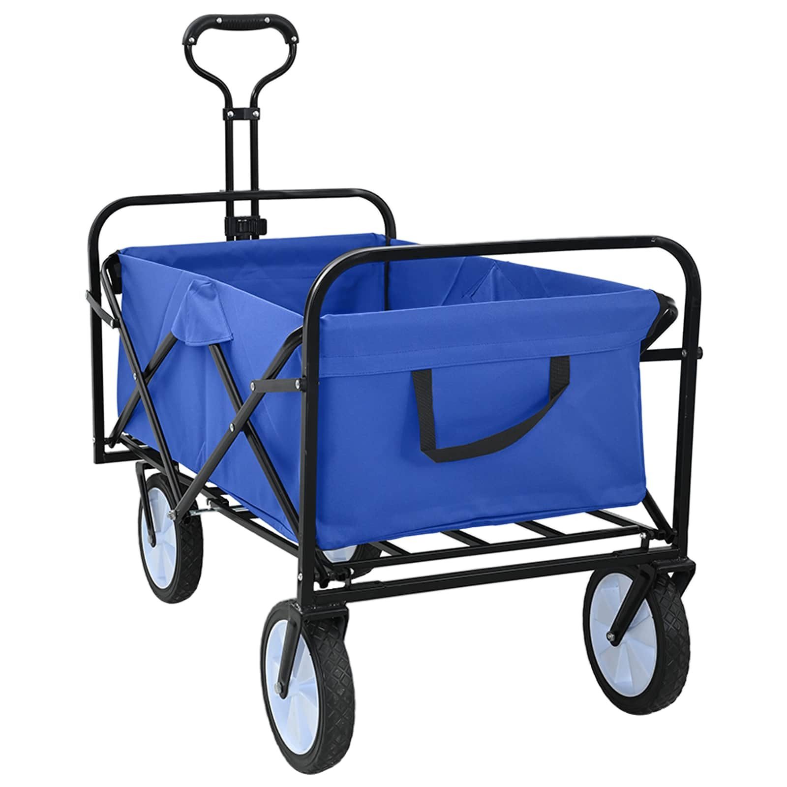 vidaXL Bollerwagen 94 x 53 x 99 cm Bollerwagen Handwagen Klapp-Handwagen Blau 94x53x99 cm