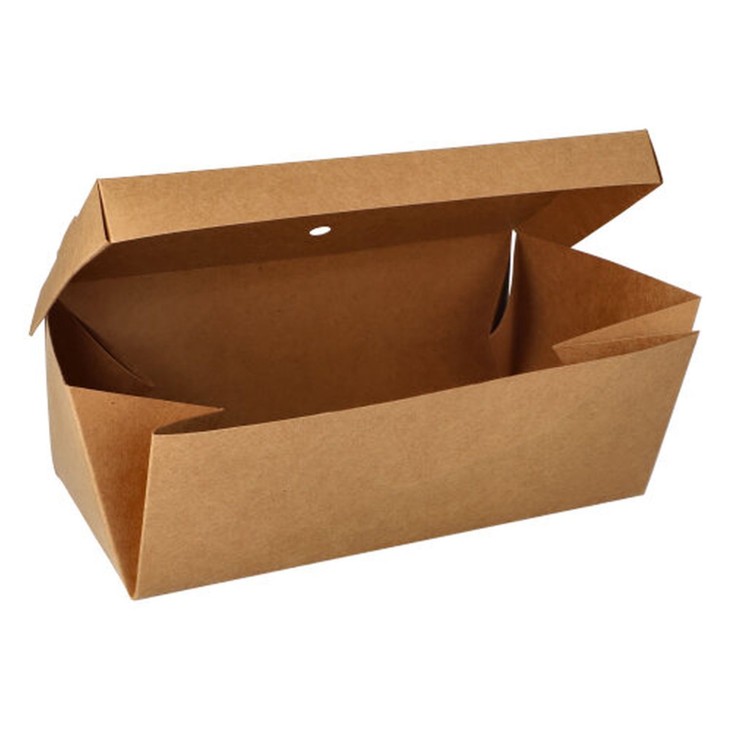 PAPSTAR Einweggeschirr-Set Baguette- und Burgerbox aus Kraftpapier, faltbar, groß, 13 x 25 cm (20-tlg), Kraftpapier, Faltbar, Klappdeckel, für Baguettes und Burger-Menüs, 13 x 25 cm