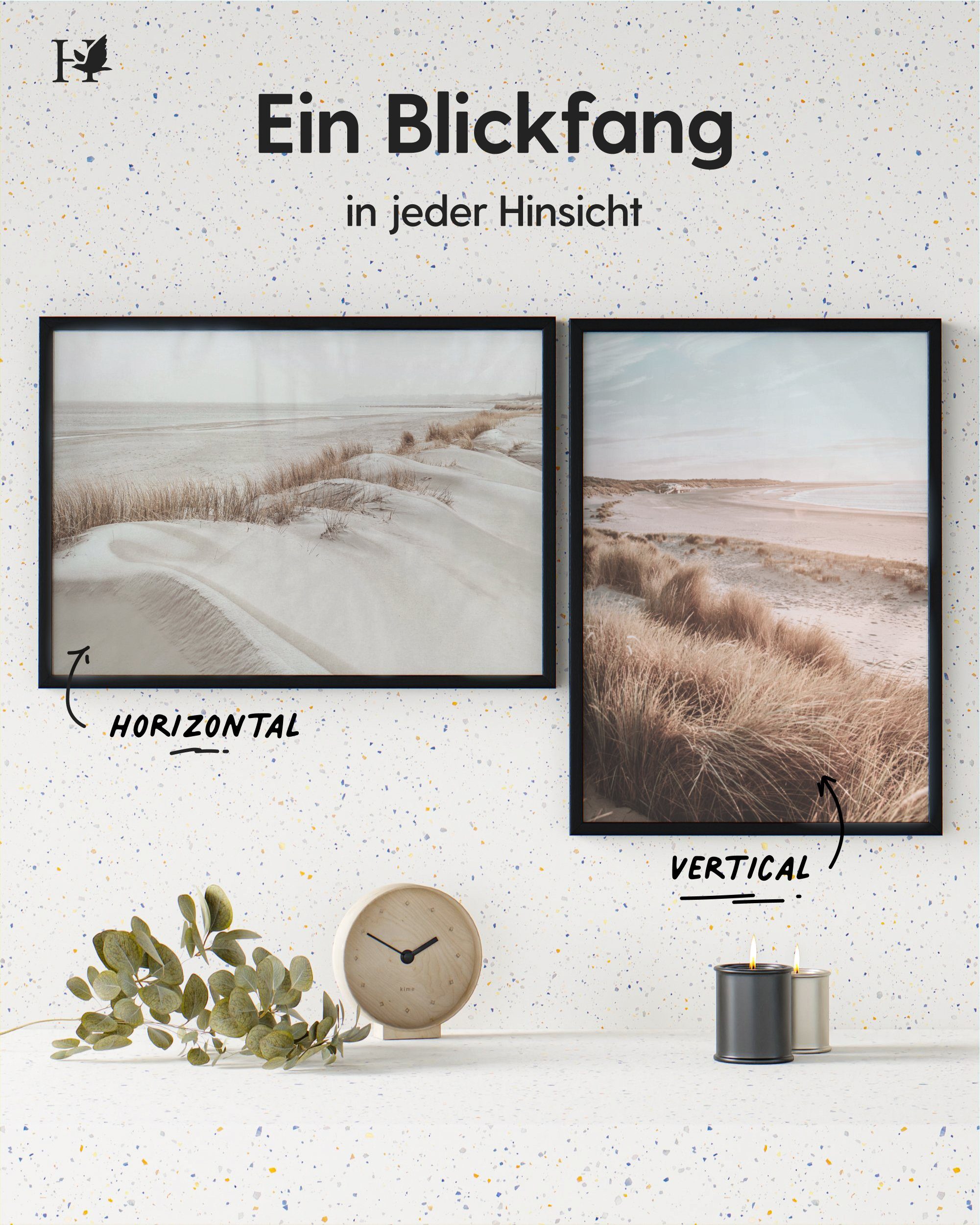 Schwarz, 2 Bilderrahmen Eiche, Forever Heimlich für A3 in (Doppelpack) & Bilderrahmen Set, Weiß Holz I Bilder A4