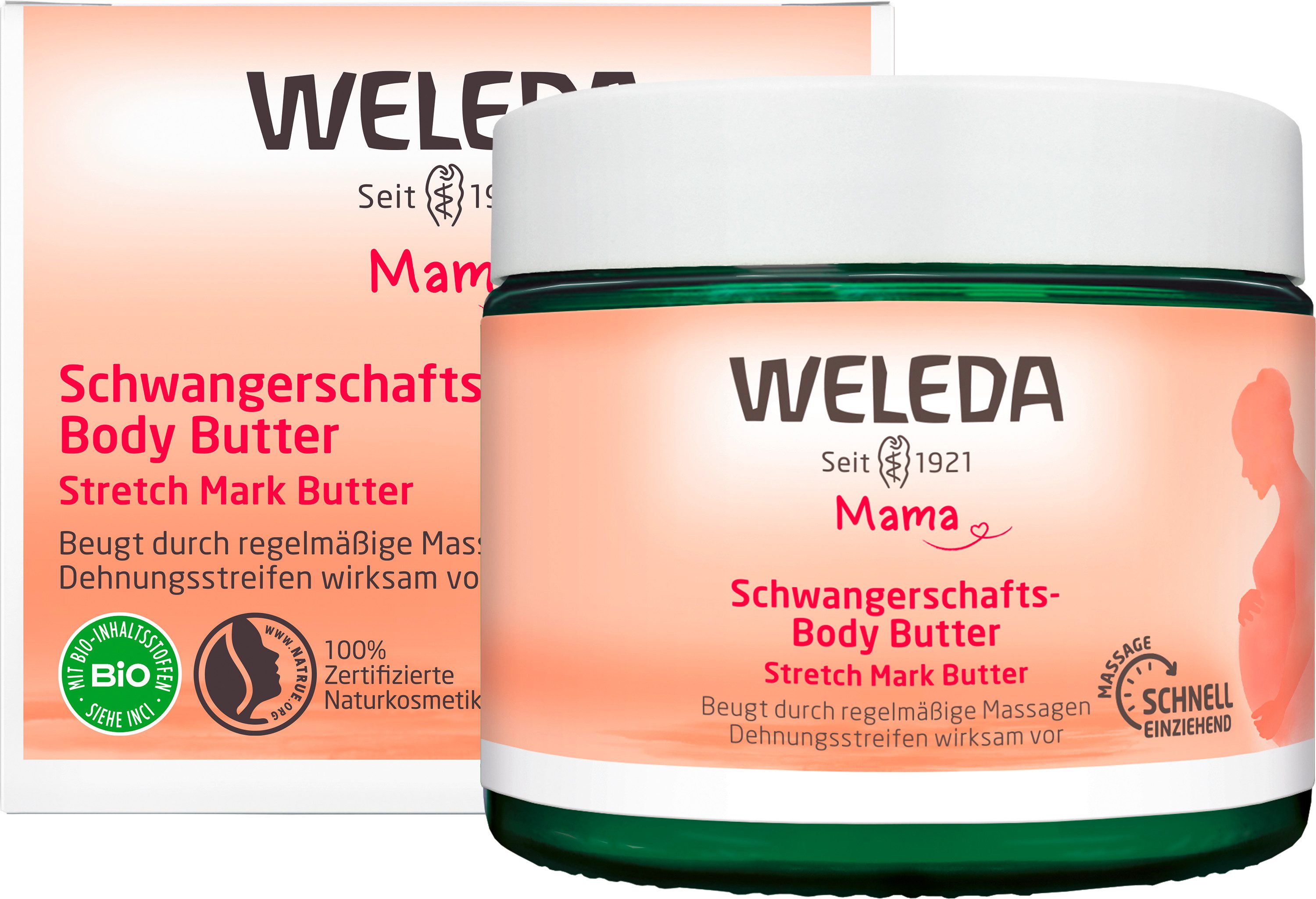 WELEDA Körperbutter Weleda Mama Schwangerschafts-Body Butter, Körperbutter zur Vorbeugung von Dehnungsstreifen