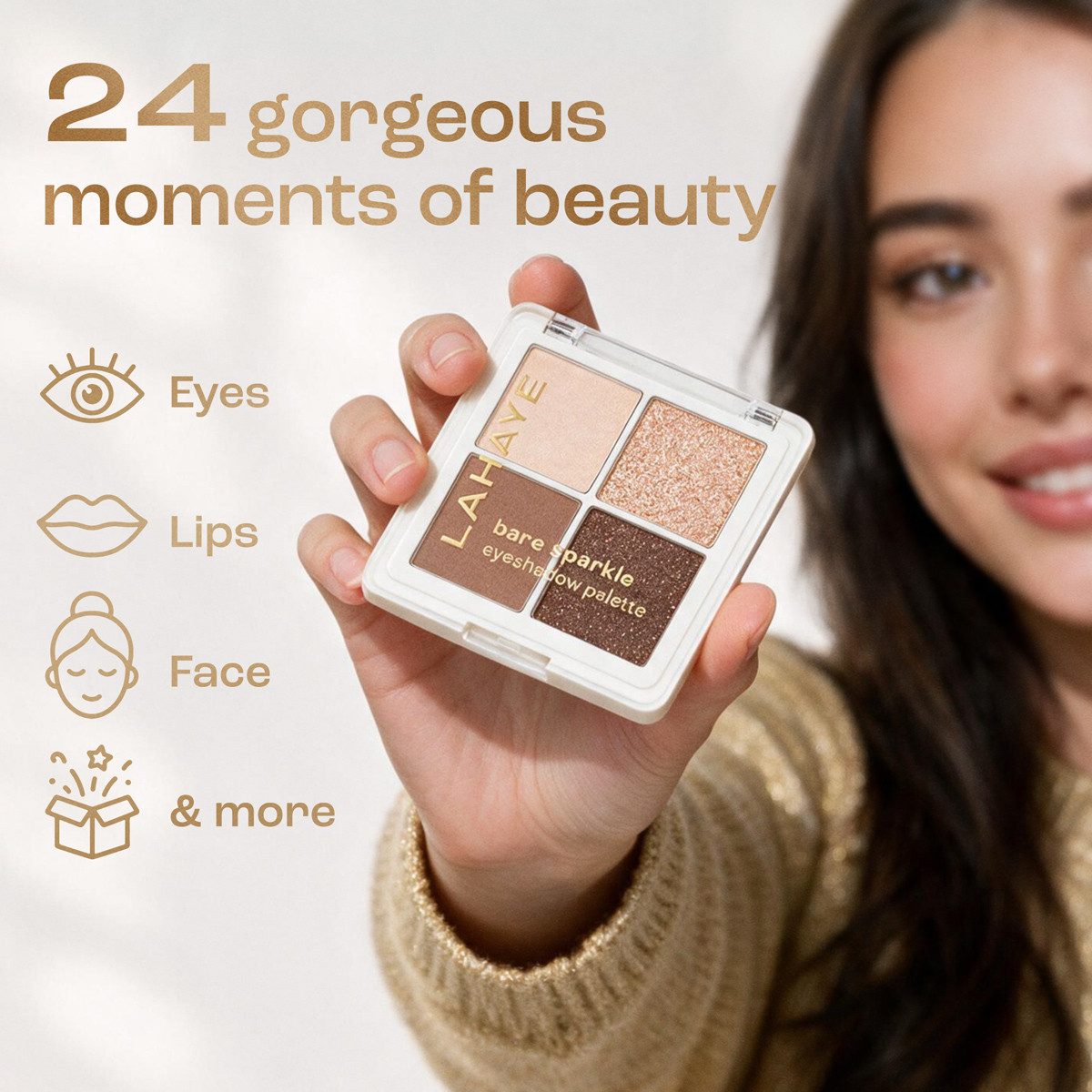 LAHAYE Adventskalender Beauty 2026 "be gorgeous" - (Set), 24 Beauty & Make-up Überraschungen – Bild 5 von 5