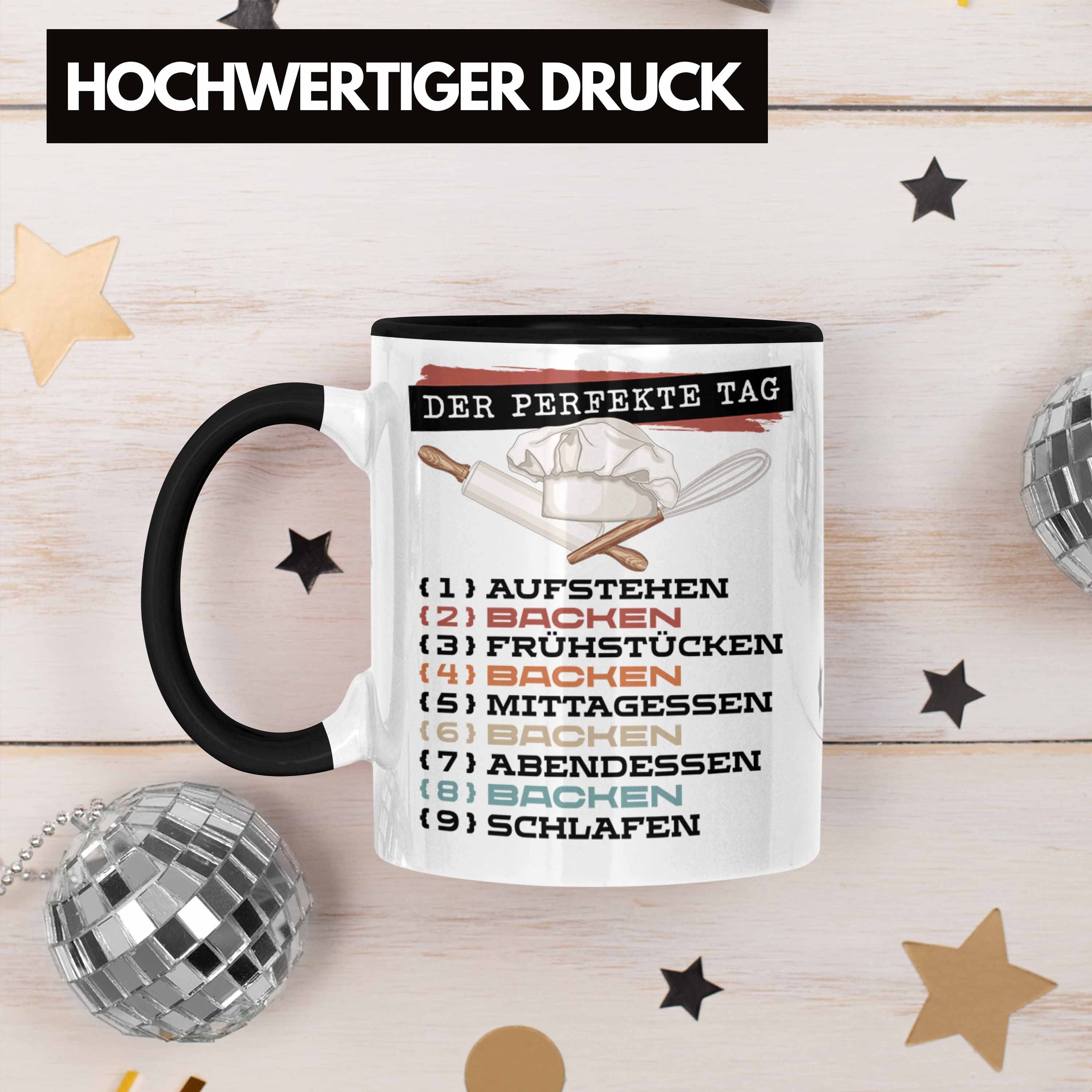 Backen Tasse Geschenk Trendation Becher Gesc Der Bäcker Trendation Tag Perfekte - Schwarz Tasse