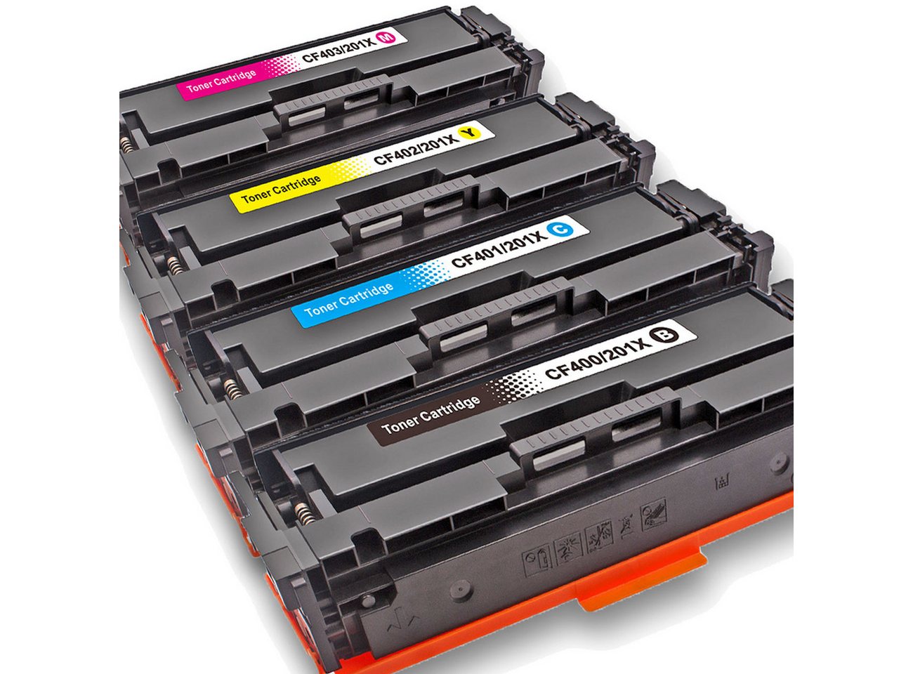 Tonerkartusche D&C Toner-Set für HP Color LaserJet Pro MFP M277dw - 4x 201X CMYK, (Kompatibel für HP Color LaserJet Pro MFP M 277 dw 201X), n