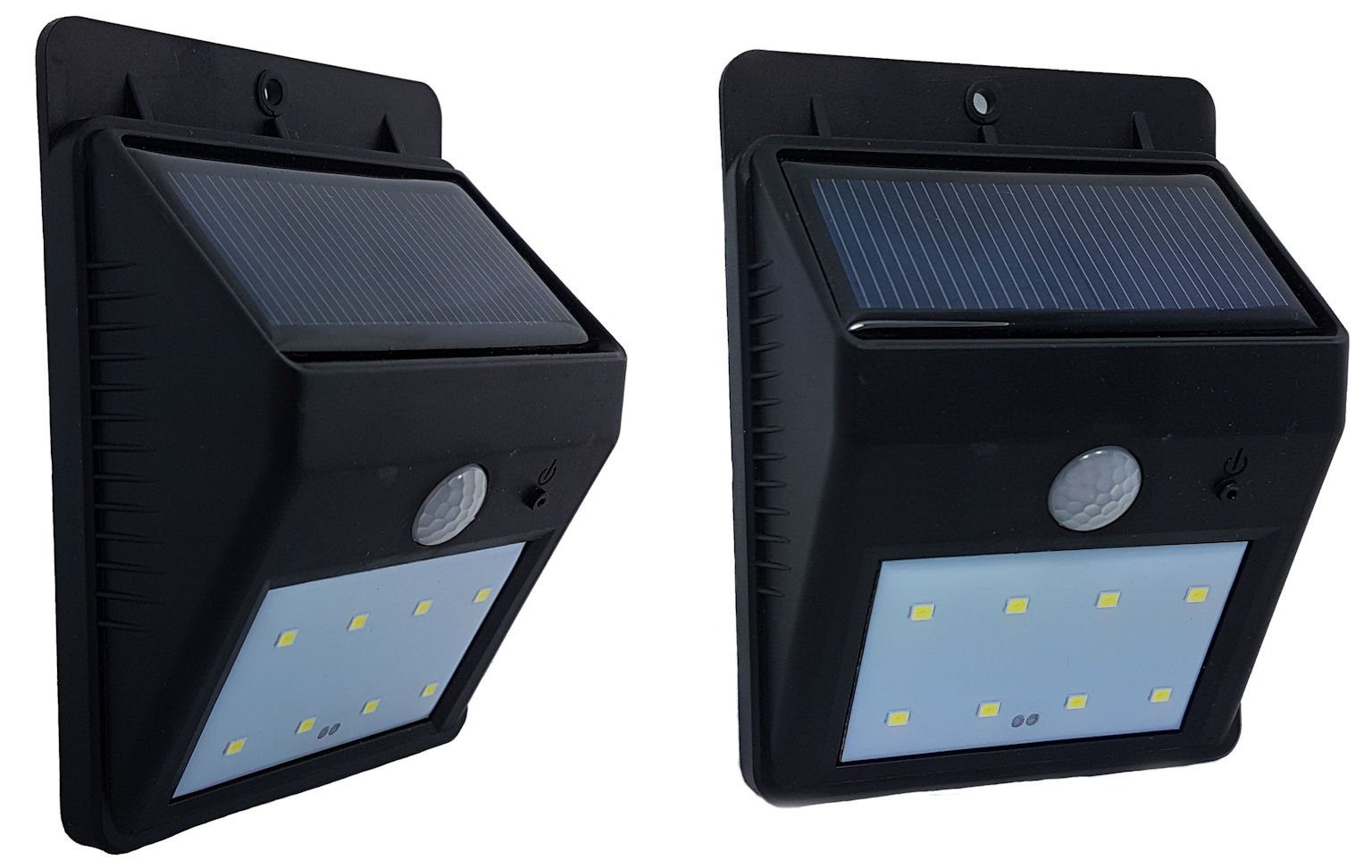 Spetebo LED Solarleuchte LED Solar Wandleuchte - 8 LED - Garten Leuche, LED, kaltweiß, inklusive Bewgungsmelder