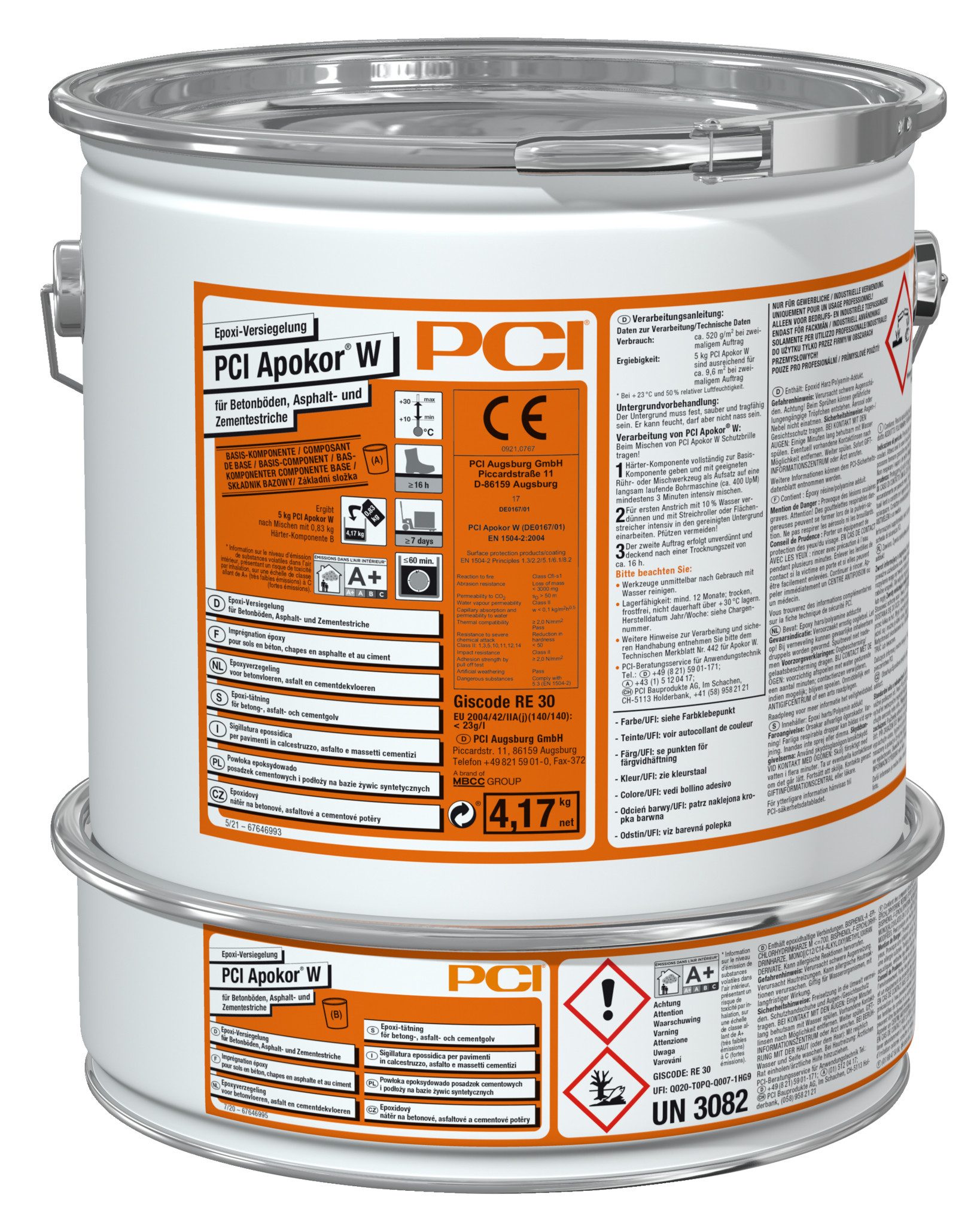 PCI Epoxidharz PCI Apokor W 2K-Set RAL 7030 steingrau 5 kg