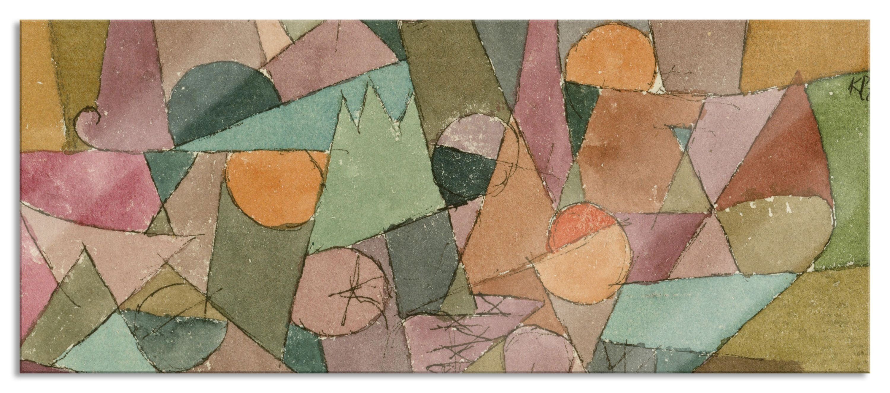 Aufhängungen Klee - Glasbild Glasbild Pathos Echtglas, und inkl. Tiefer Paul Paul Pixxprint Tiefer Pathos, Abstandshalter (1 St), aus Klee -