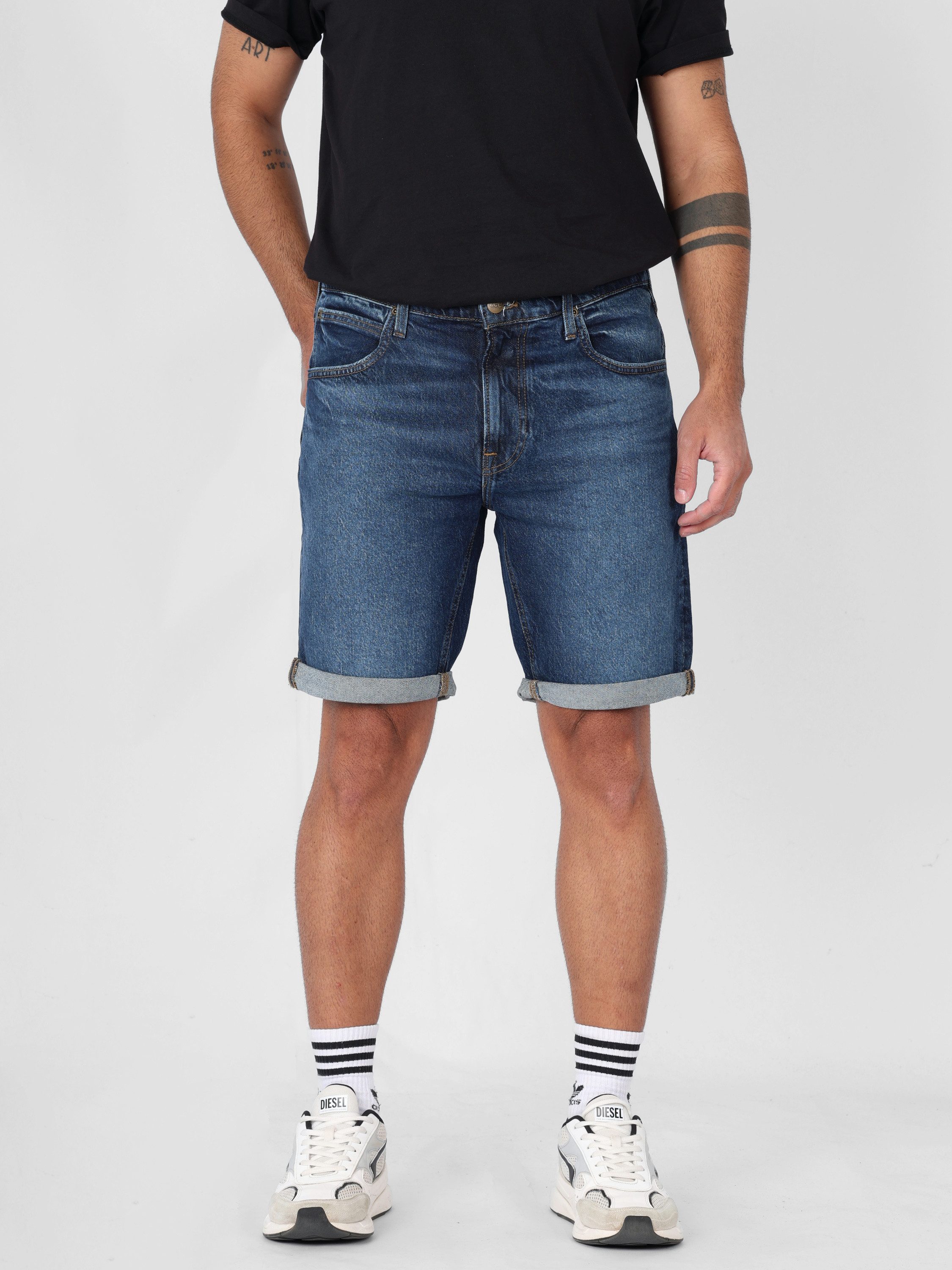 Lee® Jeansshorts Regular Fit - 5 POCKET geringer Stretch, mittlere Bundhöhe