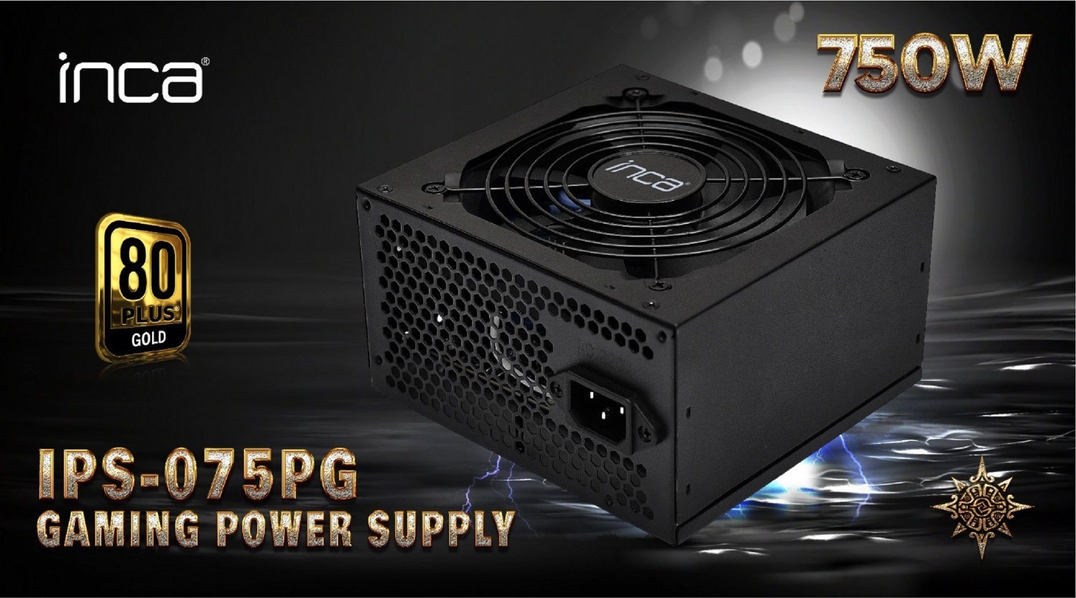 INCA INCA IPS-075PG 80+ GOLD Netzteil für den PC 80 PLUS 750W Leistung PC-Netzteil