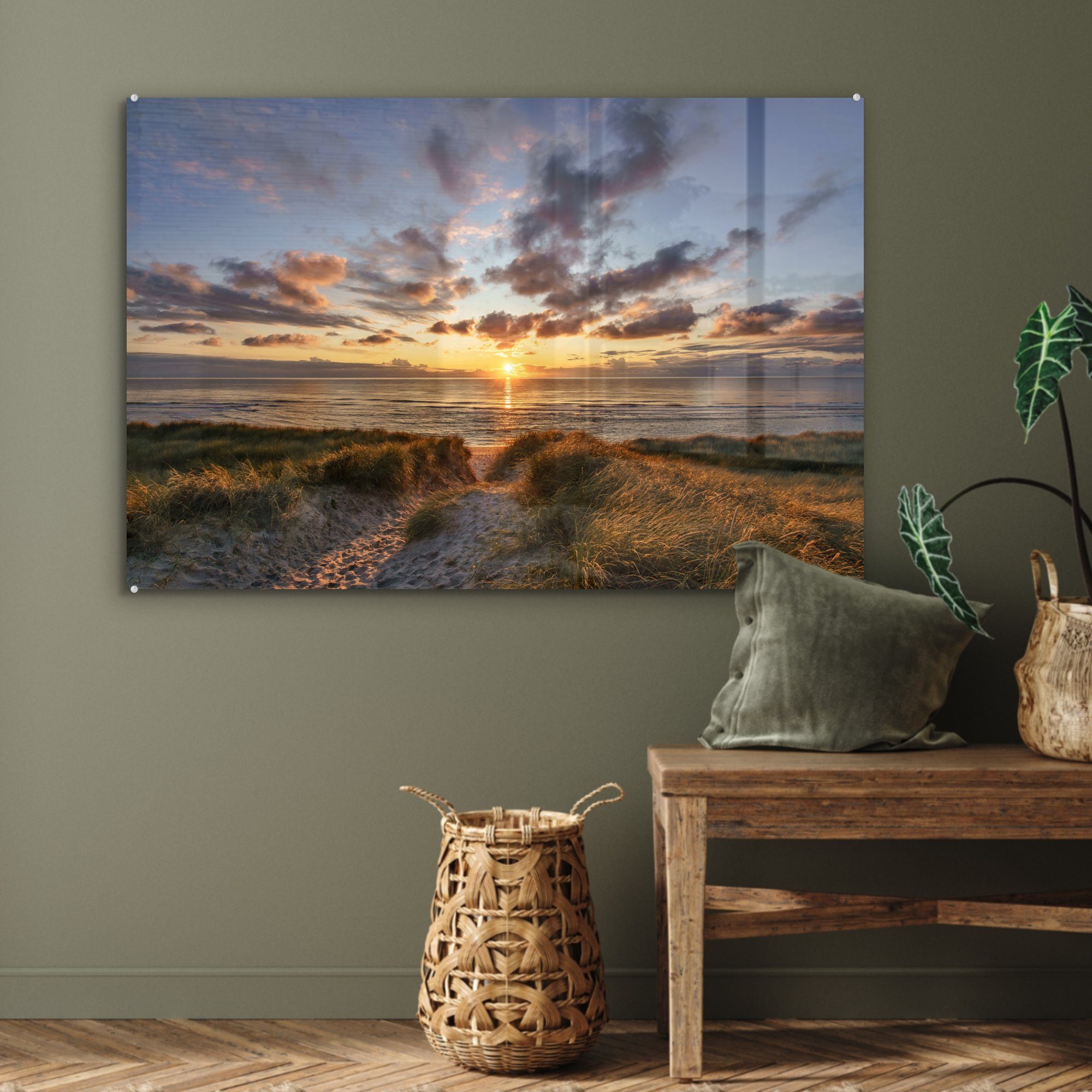 & Deutschland (1 - Acrylglasbild Wohnzimmer Schlafzimmer MuchoWow - Meer, St), Acrylglasbilder Strand