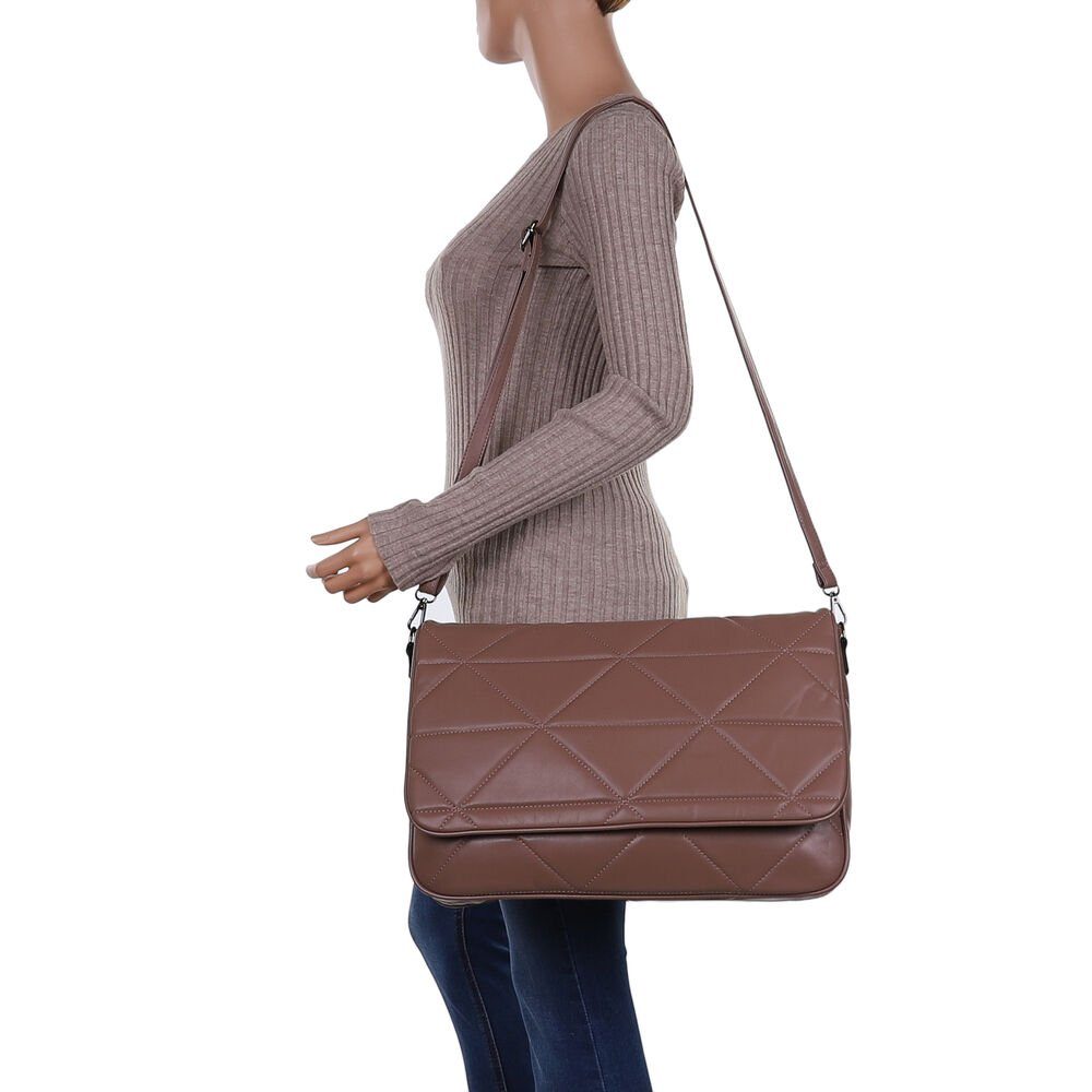 Ital-Design Handtasche Altrosa Große, Damentasche Schultertasche