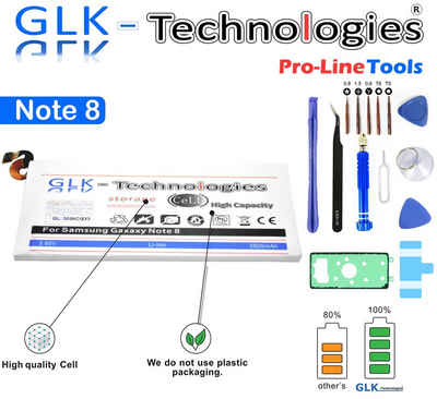 GLK-Technologies High Power Ersatzakku kompatibel mit Samsung Galaxy Note 8 SM-N950F EB-BN950ABE, Original GLK-Technologies Battery, accu, 3500 mAh Akku, inkl. Werkzeug Set Kit NEU Smartphone-Akku 3500 mAh (3.85 V)