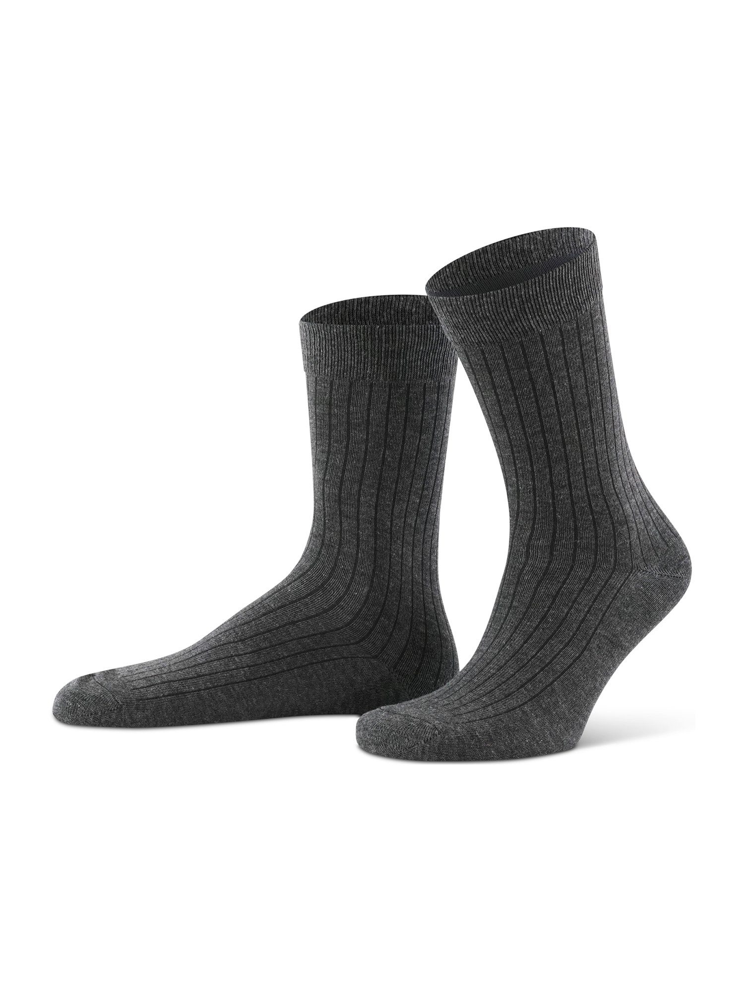 (4-Paar) schwarz, DIM ECOFashion Basicsocken dunkelgrau