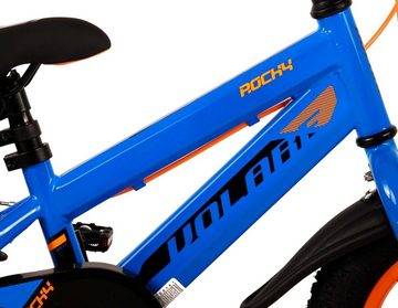 TPFSports Kinderfahrrad Volare Rocky 12 Zoll mit 2x Handbremse, 1 Gang, (Jungs Fahrrad - Rutschfeste Sicherheitsgriffe), Kinder Fahrrad 12 Zoll mit Stützräder und Klingel - Blau