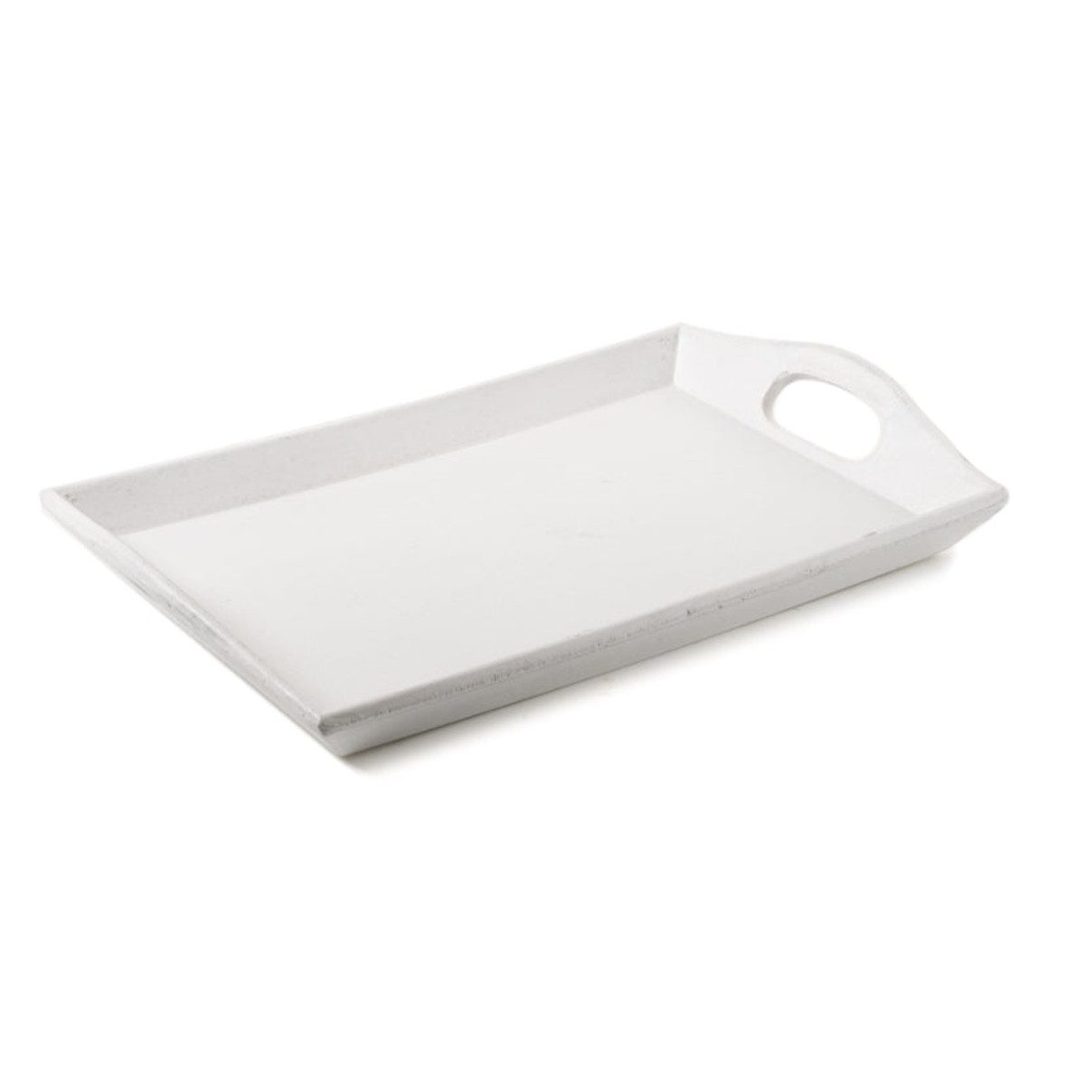 finehomegarden Tablett 2x Dekotablett Holz weiß Serviertablett Holztablett 26x16cm H3cm, Holz, (2-tlg), rechteckig Kerzentablett Deko / Paket – Bild 3 von 3