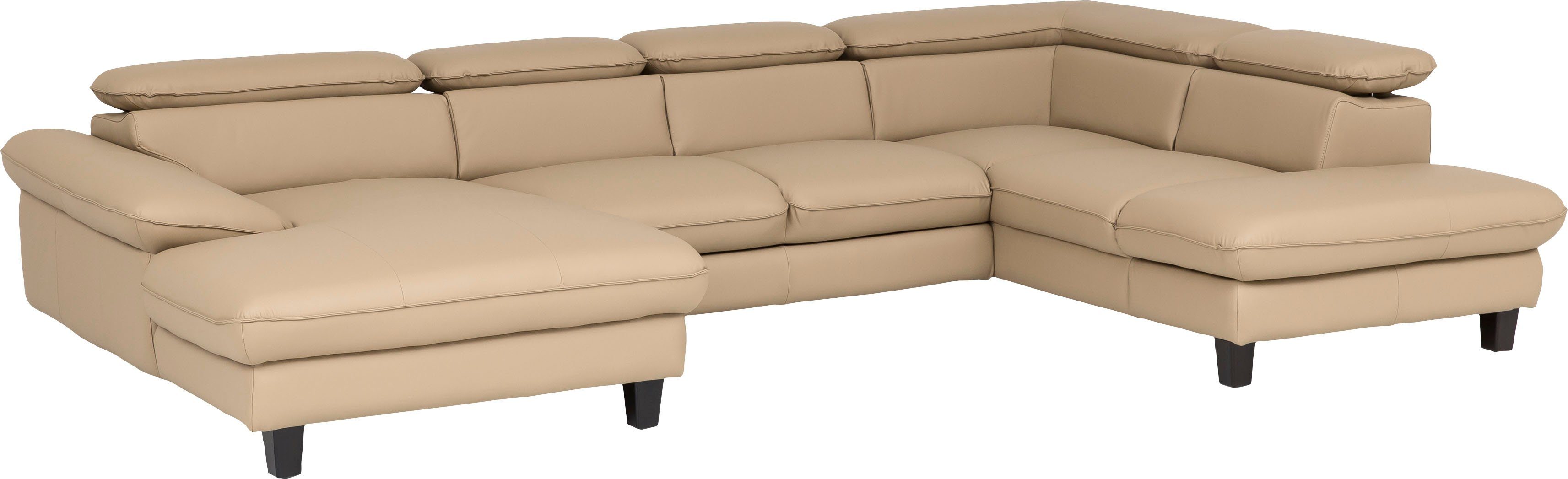 Home affaire Wohnlandschaft Pilot U-Form, mit Kopfteilverstellung, wahlweise mit Bettfunktion & Bettkasten