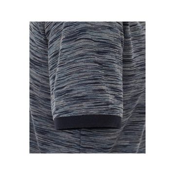 VENTI Poloshirt blau passform textil (1-tlg)