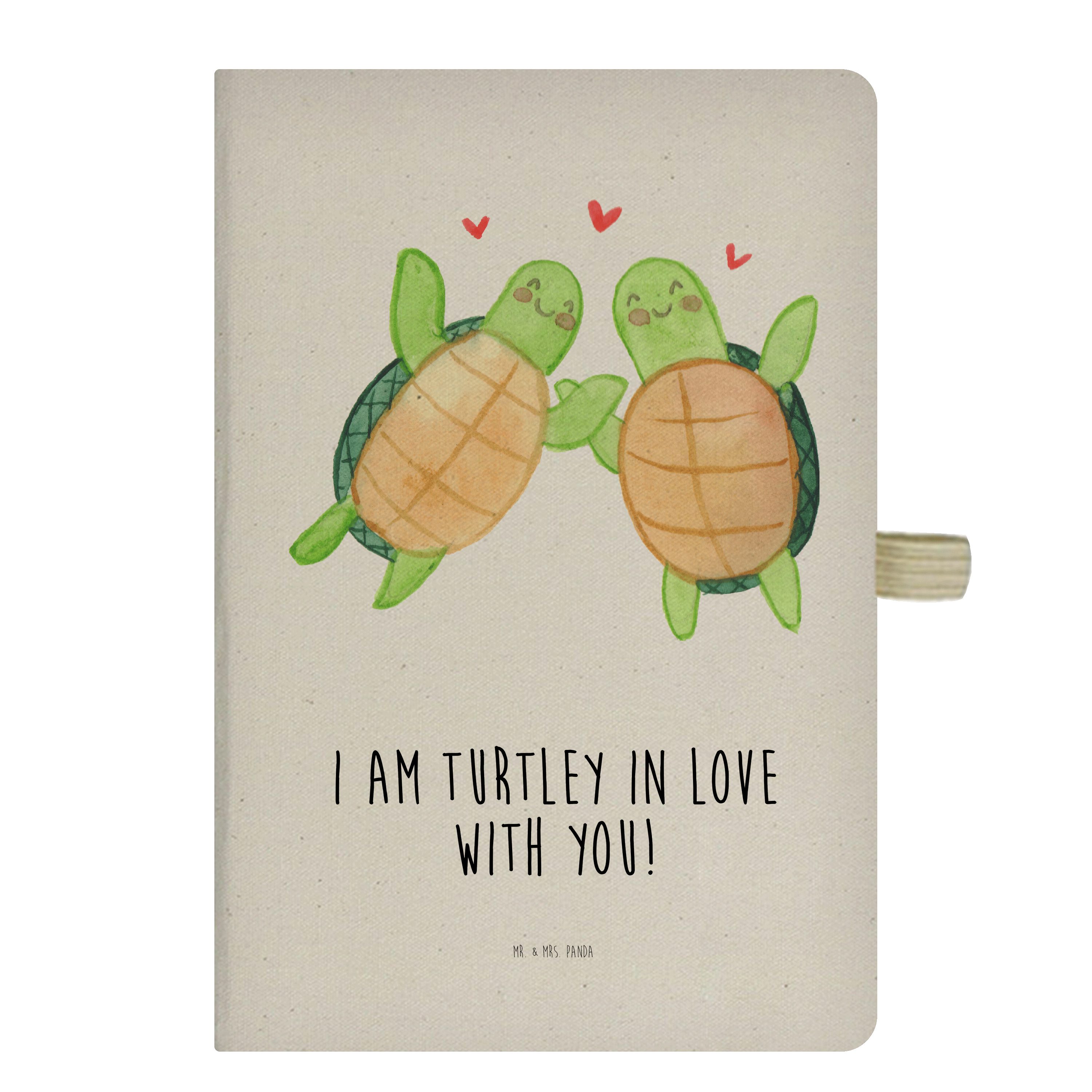 Mr. & Mrs. Panda Notizbuch Schildkröten Paar - Transparent - Geschenk, Tagebuch, Partner, Schrei
