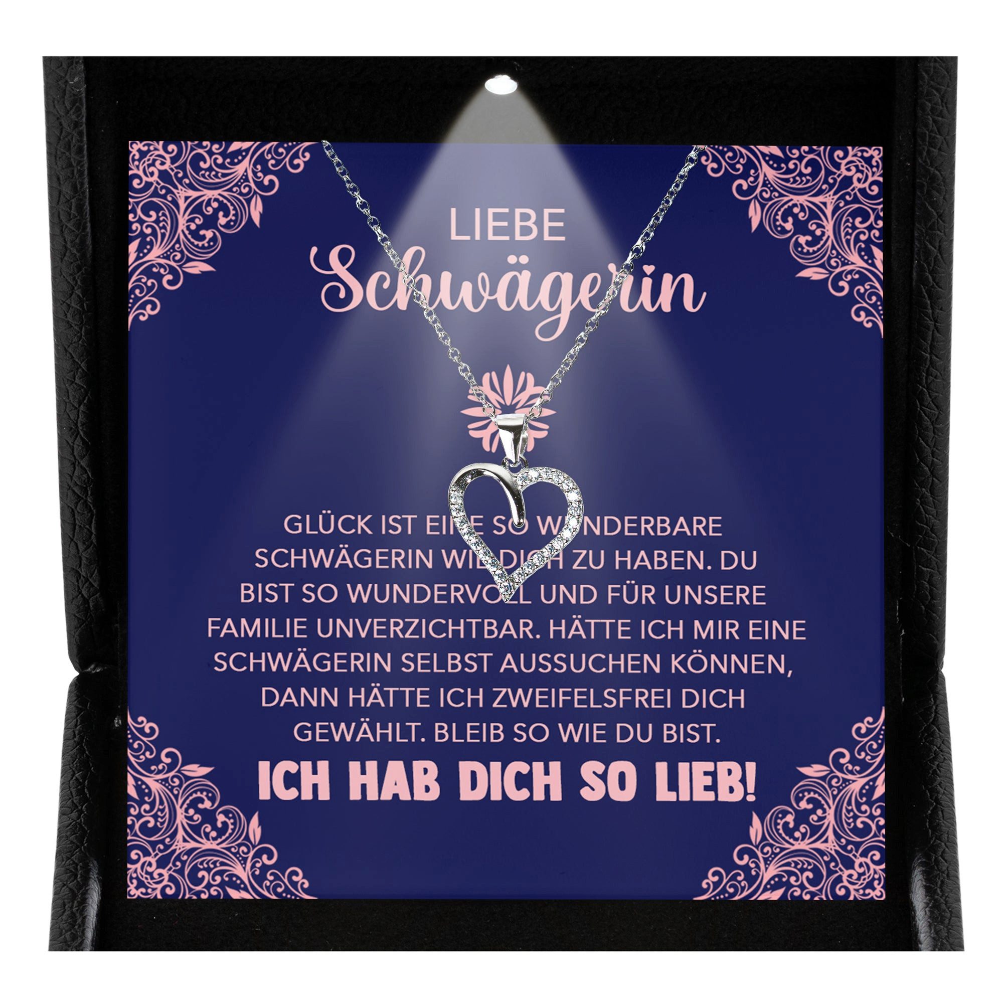 Schmuckset Liebe Schwägerin Geschenk Frauen Hochzeit Schmuck Herz Halskette Damen