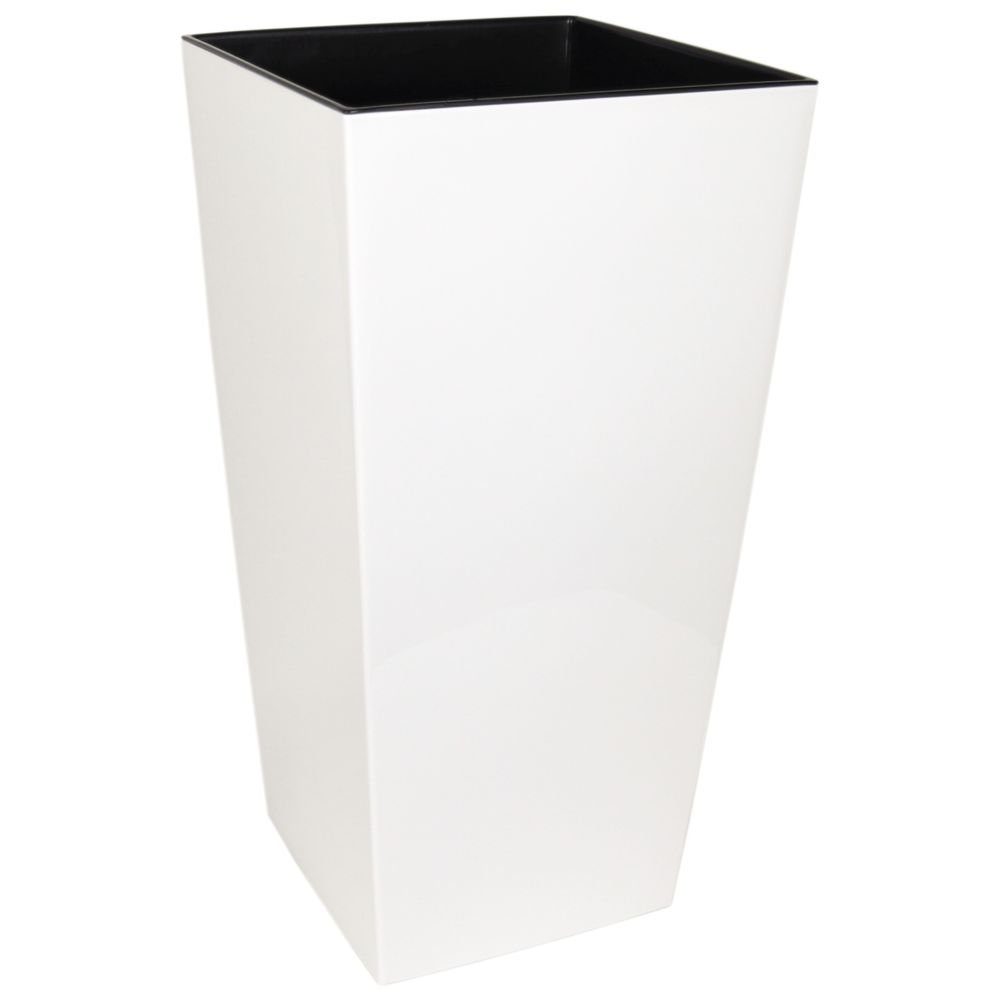 Heimwerkercenter Übertopf MePla - Hochkübel Finezia -19x19cm / H 36cm - weiss