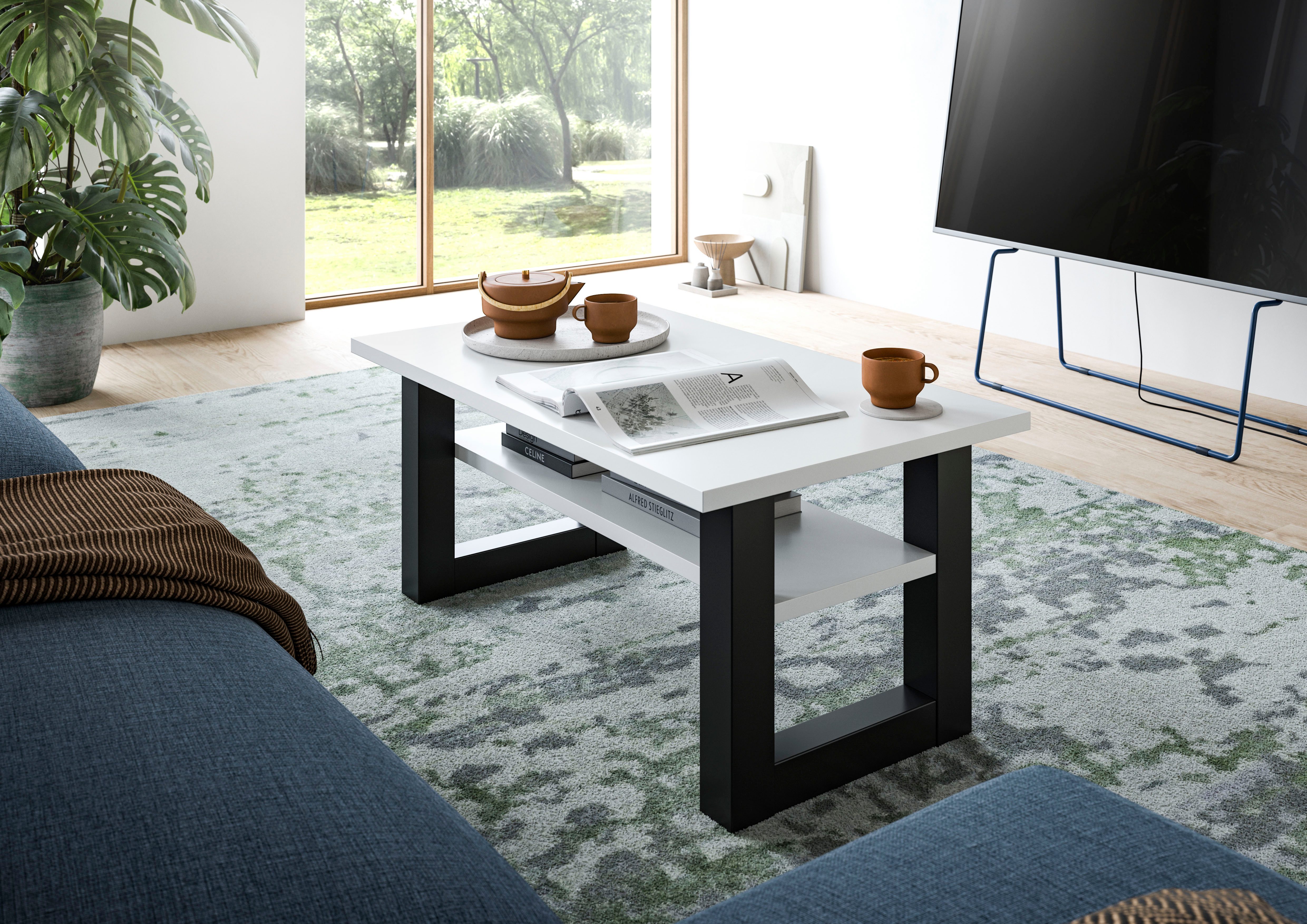 INOSIGN Couchtisch Rail, Breite 90 cm, mit Ablageboden, inklusive Kufengest günstig online kaufen