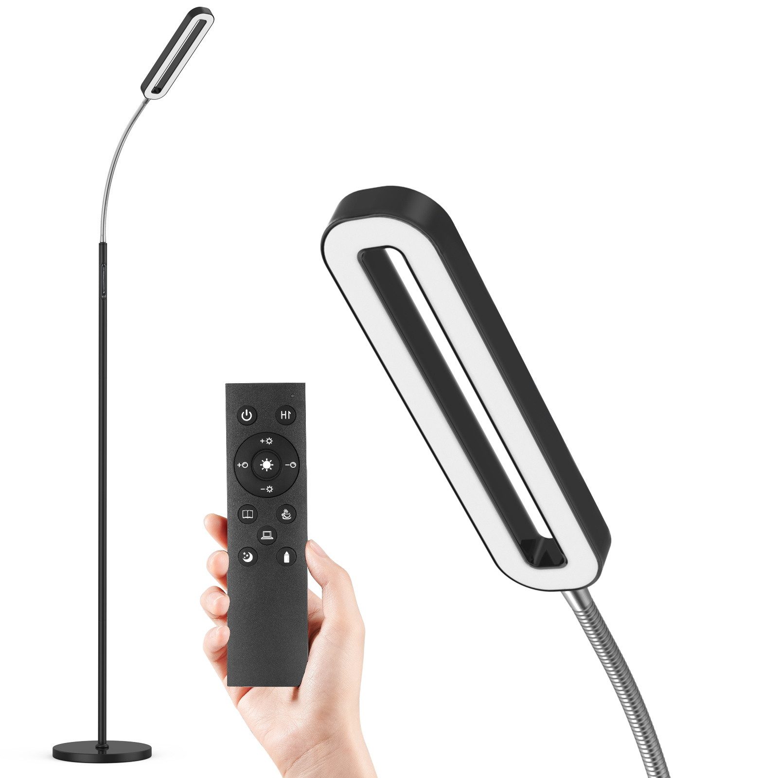 LED Stehlampe Dimmbar Stehleuchte mit Fernbedienung Touch Leselampe Wohnzimmer Lamp