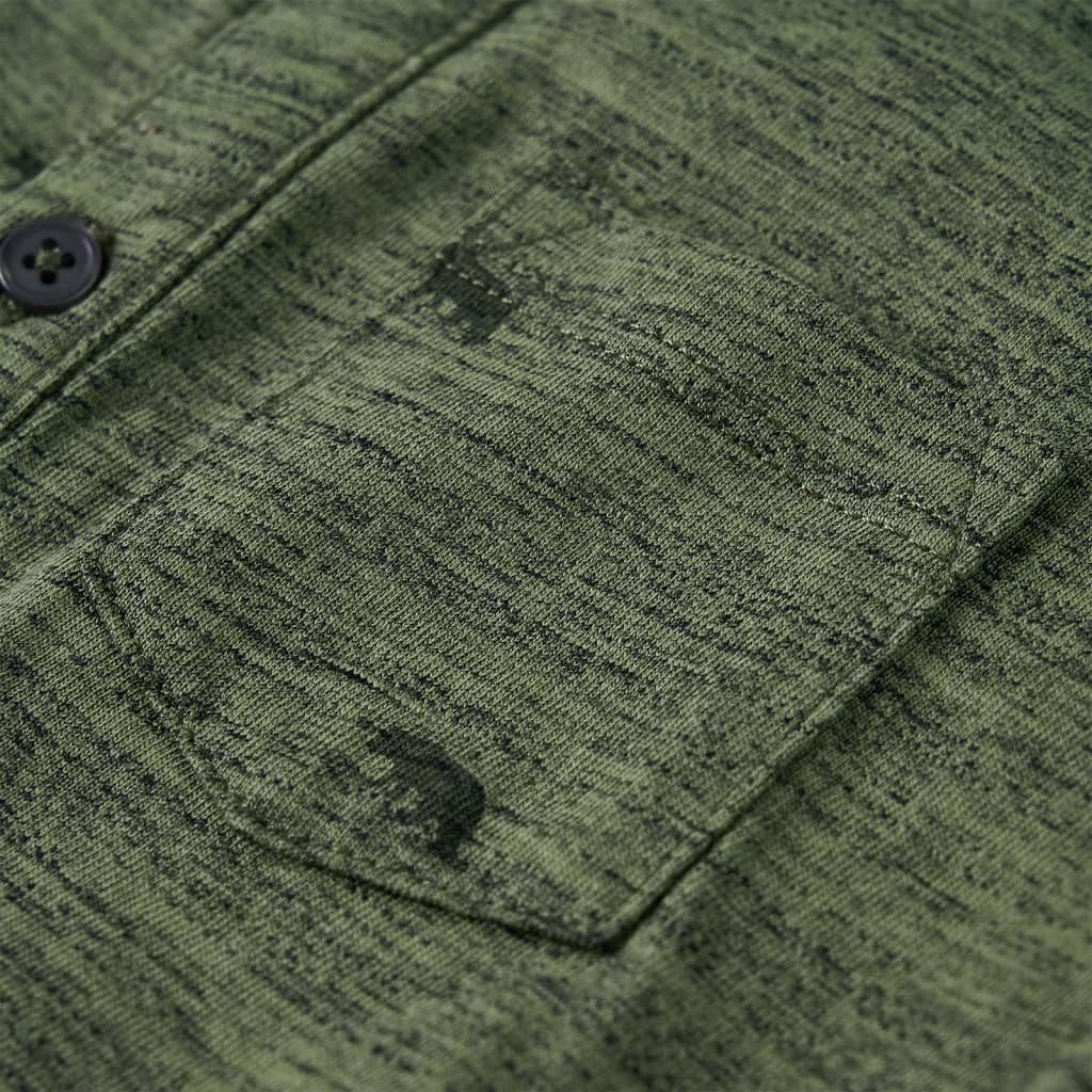 vidaXL Langarmhemd Kinderhemd Khaki Melange 140