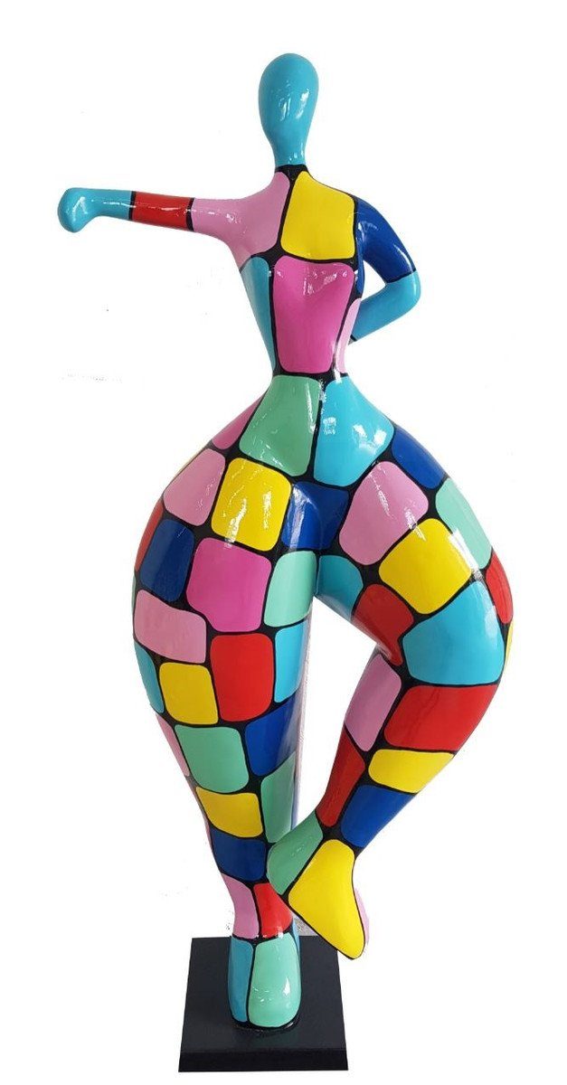 cm H. Skulptur - Mehrfarbig Gartendeko Padrino Sport Casa beim Skulptur Deko Dekofigur Luxus - Designer Gartenfigur Frau Skulptur - 85