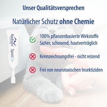 Redisan Zeckenschutzmittel Redisan® Katzen Spot on Pflanzenbasiertes Zeckenmittel OHNE CHEMIE, 10 ml
