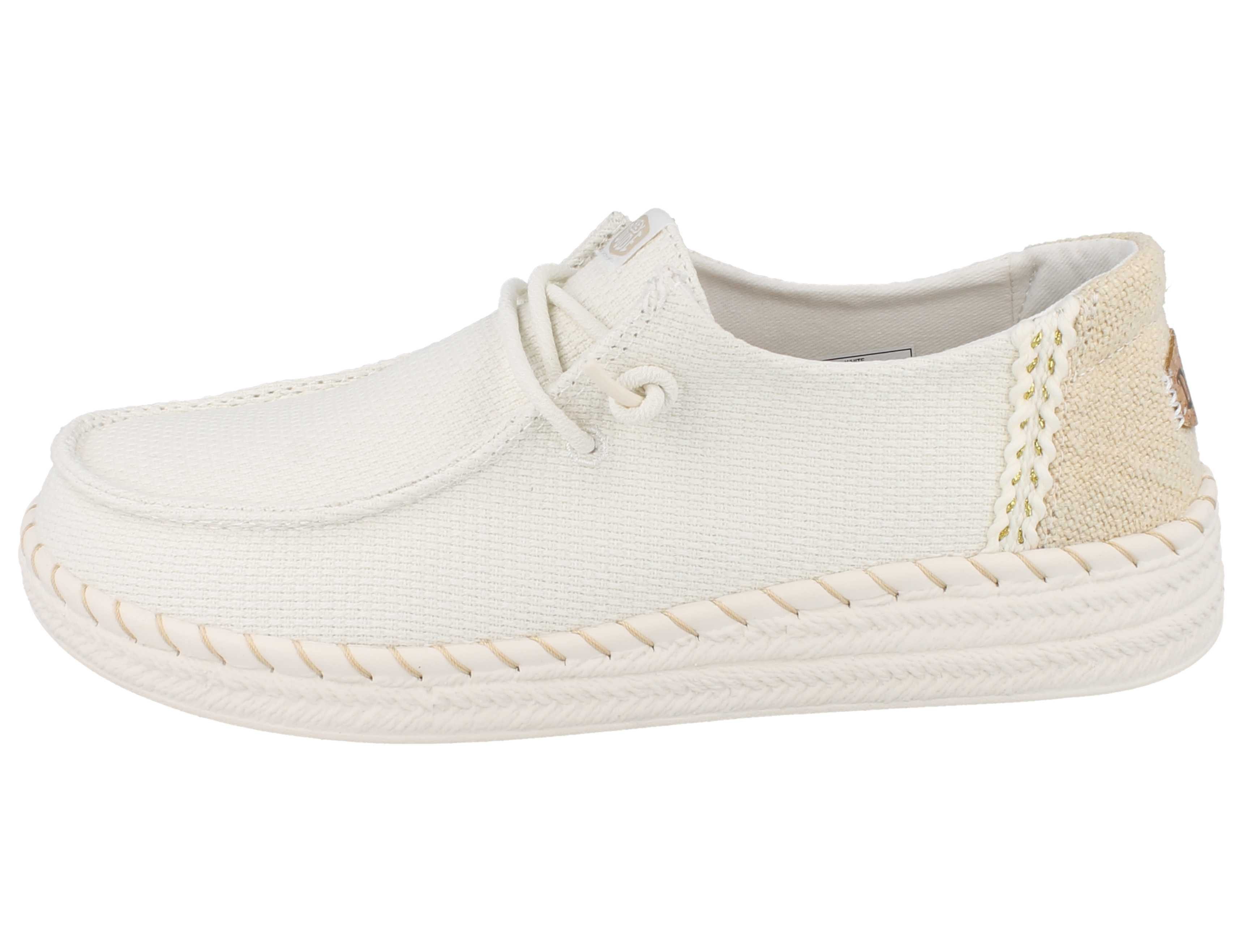 Hey Dude HEY DUDE Wendy Espadrille Damen Schlupfsneaker weiß Textil - Größe: Slipper Wechselfußbett – Bild 2 von 5