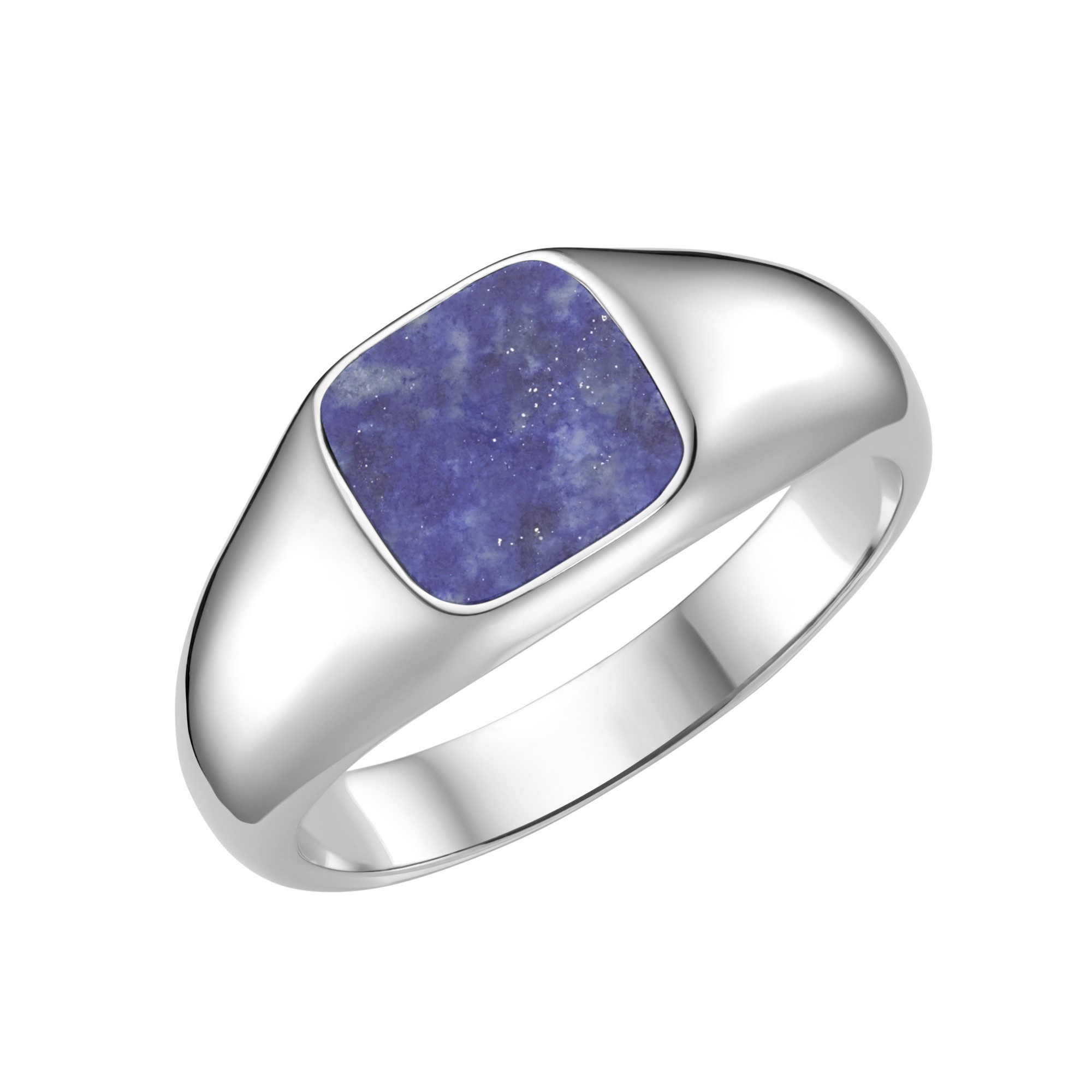 Silberring Siegelring mit Lapis, Silber 925