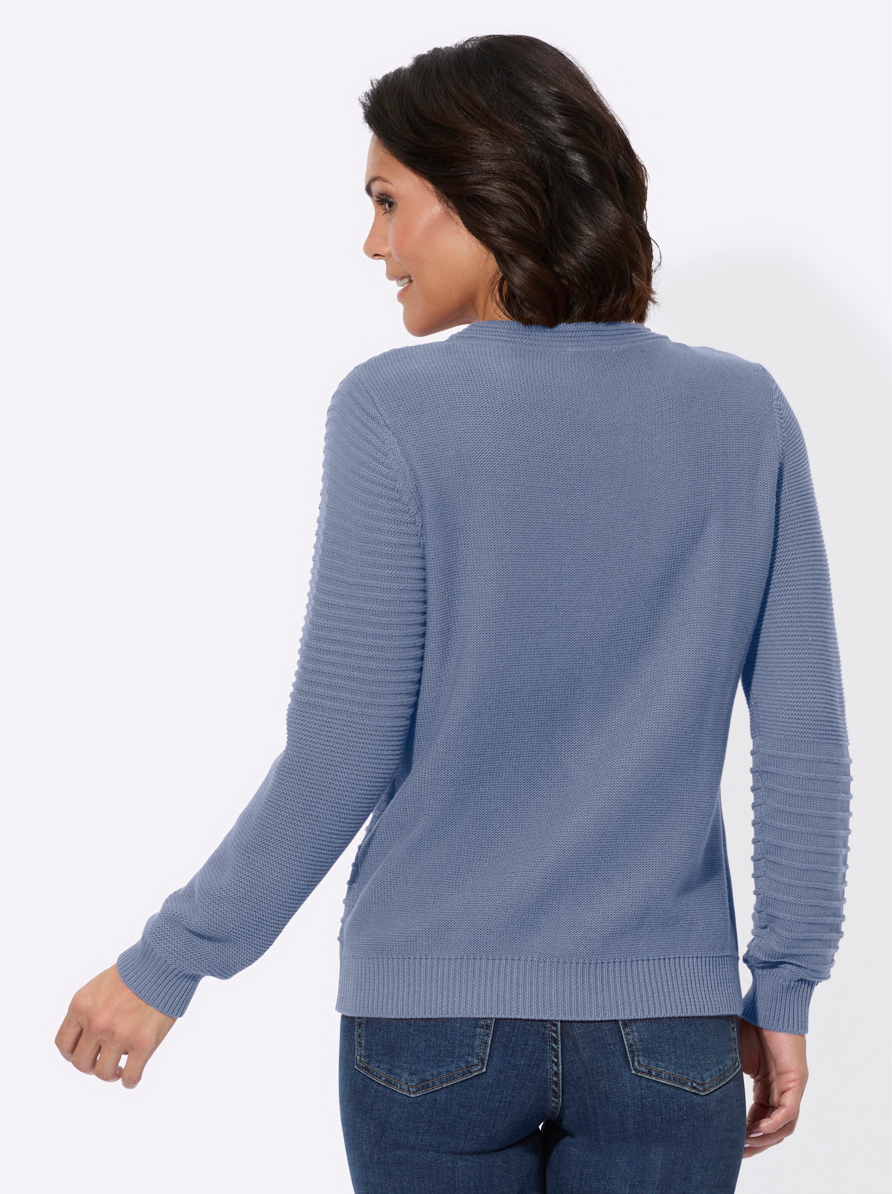 Witt Strickpullover Pullover Langarm Mustermix gestrickt, Links-Strick günstig online kaufen