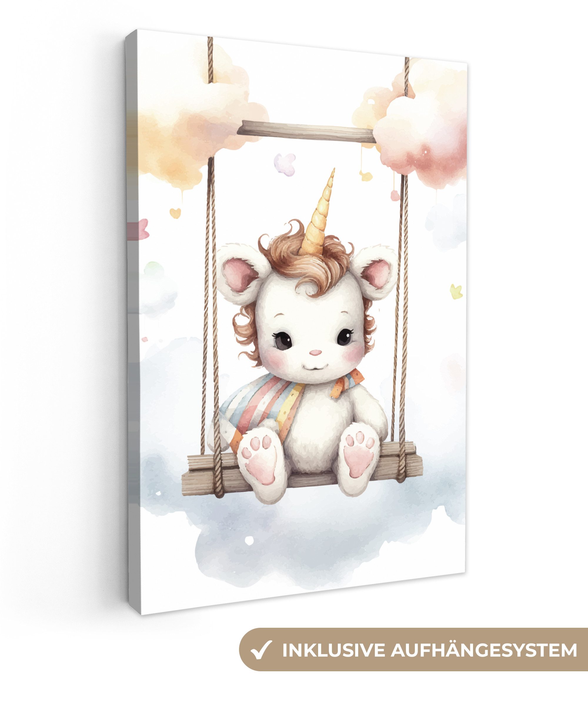 OneMillionCanvasses® Leinwandbild Einhorn - Tier - günstig online kaufen