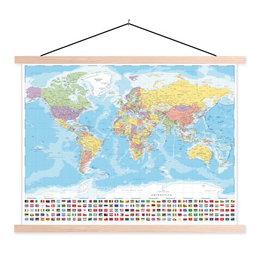 MuchoWow Poster Welt - Karte - günstig online kaufen