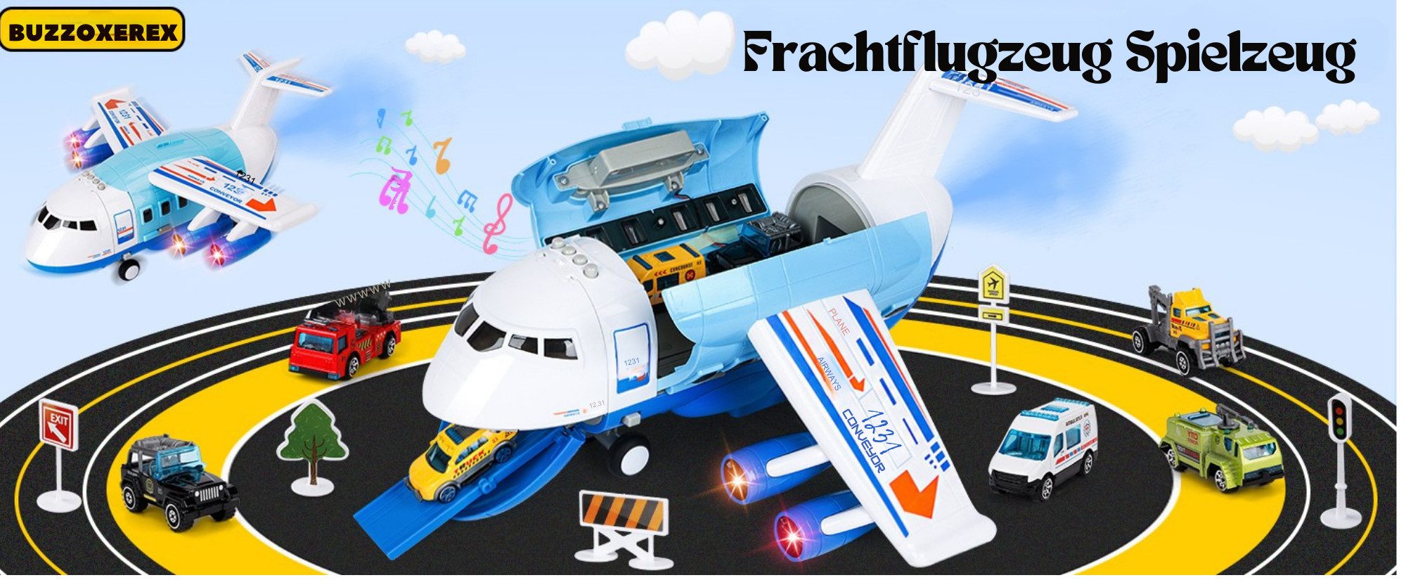 Vivitar Spielzeug-Flugzeug mit Lichtern, Geräuschen, Sprühfunktion günstig online kaufen