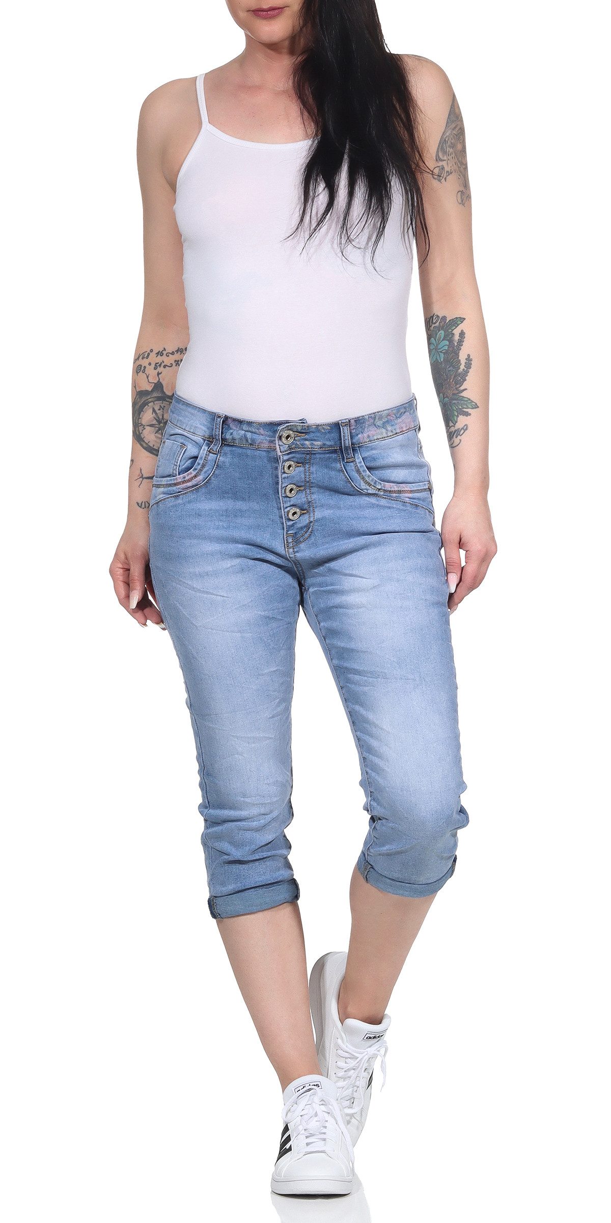 Jewelly 3/4-Jeans 80 Capri Jeans Streetwear günstig online kaufen
