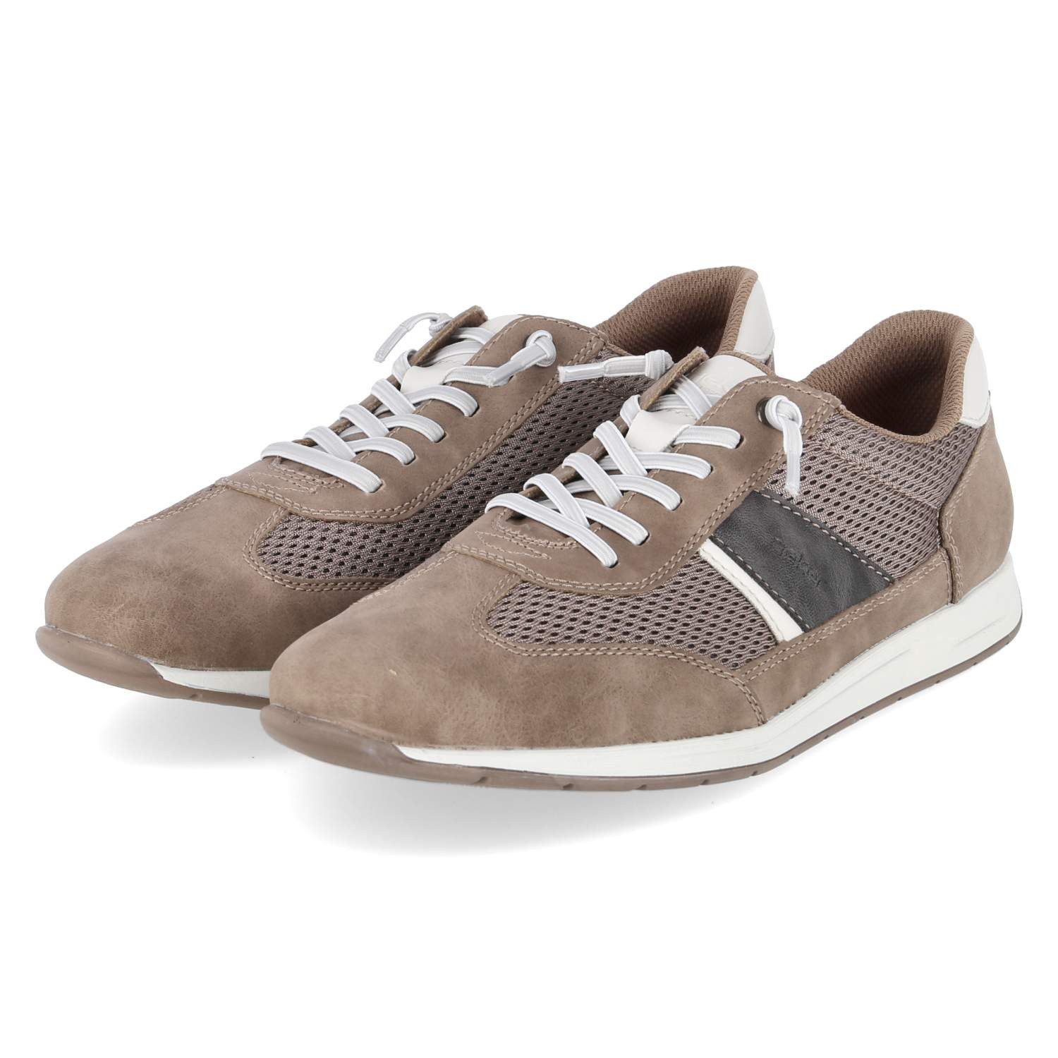 Rieker 11960-64 Herren Textil & Synthetik beige Schnürschuh