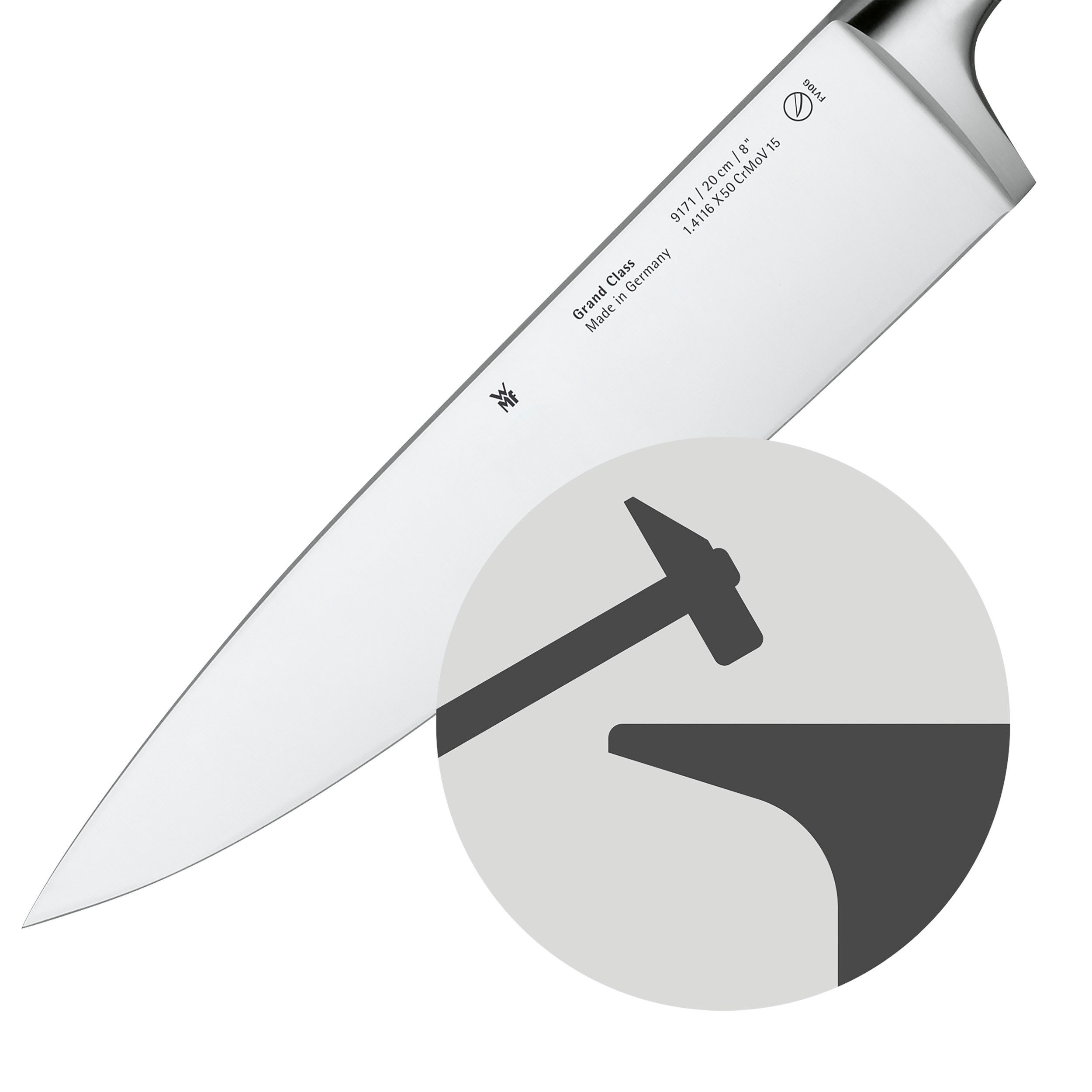 WMF Kochmesser Grand Class, langanhaltende Schärfe, handgeschmiedeter Spezialklingenstahl