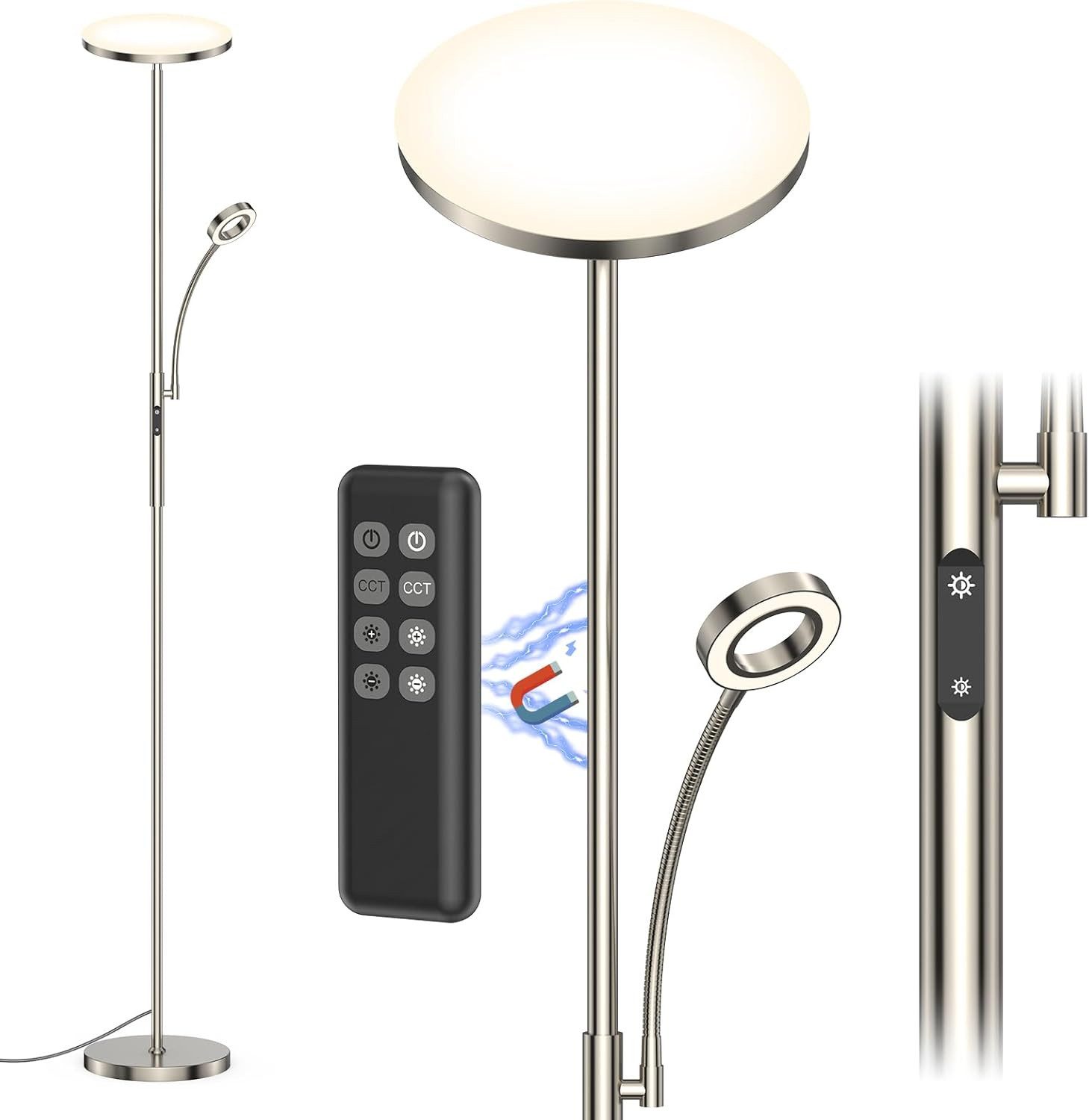AMDELNE LED Stehlampe Moderne dimmbare Stehleuchte, günstig online kaufen