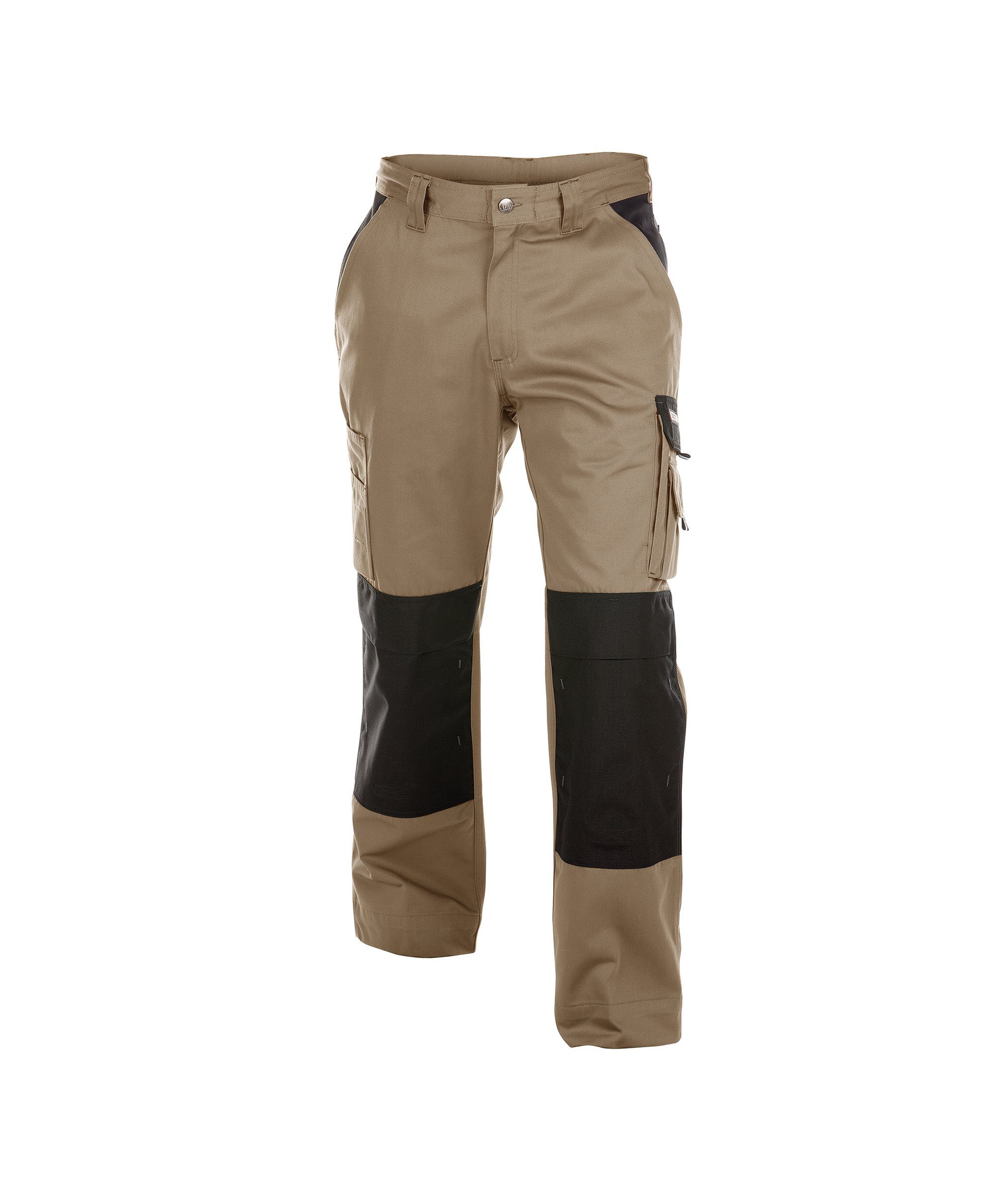 Kniepolstertaschen khaki/schwarz Boston Zweifarbige mit Arbeitshose Arbeitshose (1-tlg) Dassy