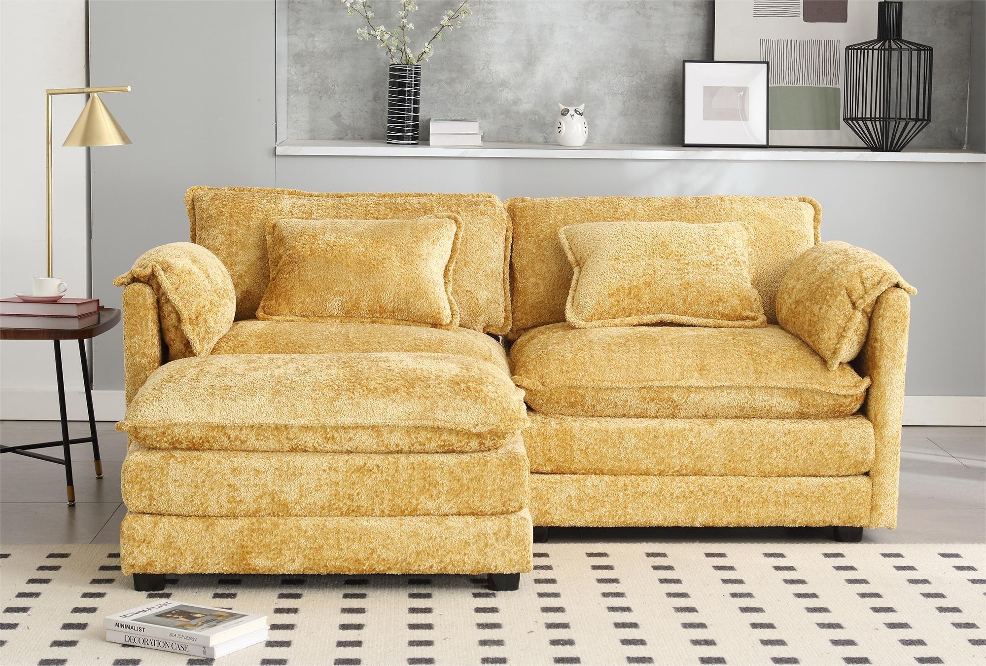 LVHOM Loungesofa Polsterecke/Relaxliege/Ecksofa mit Fußstütze, 2 günstig online kaufen